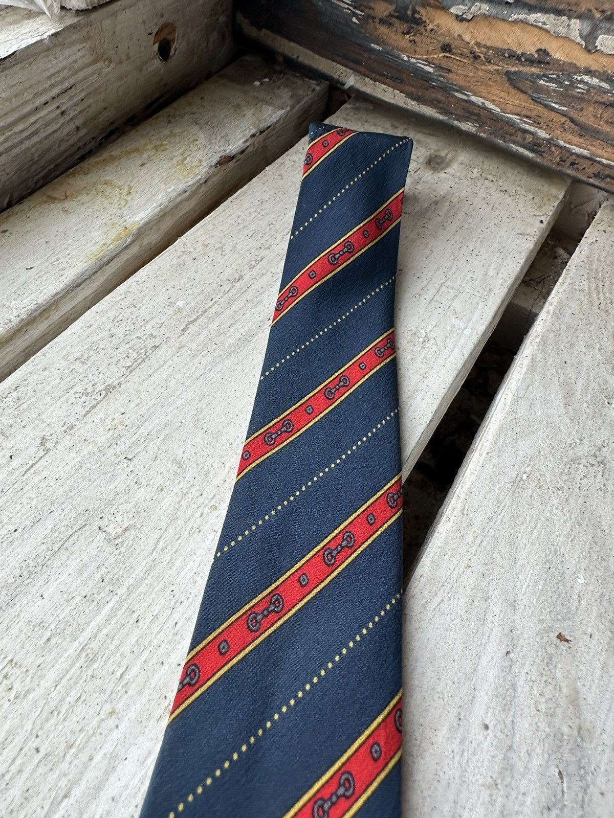 Celine × Vintage ❗️RARE Celine luxury silk tie vintage paris hand made Size ONE SIZE - 9 Thumbnail