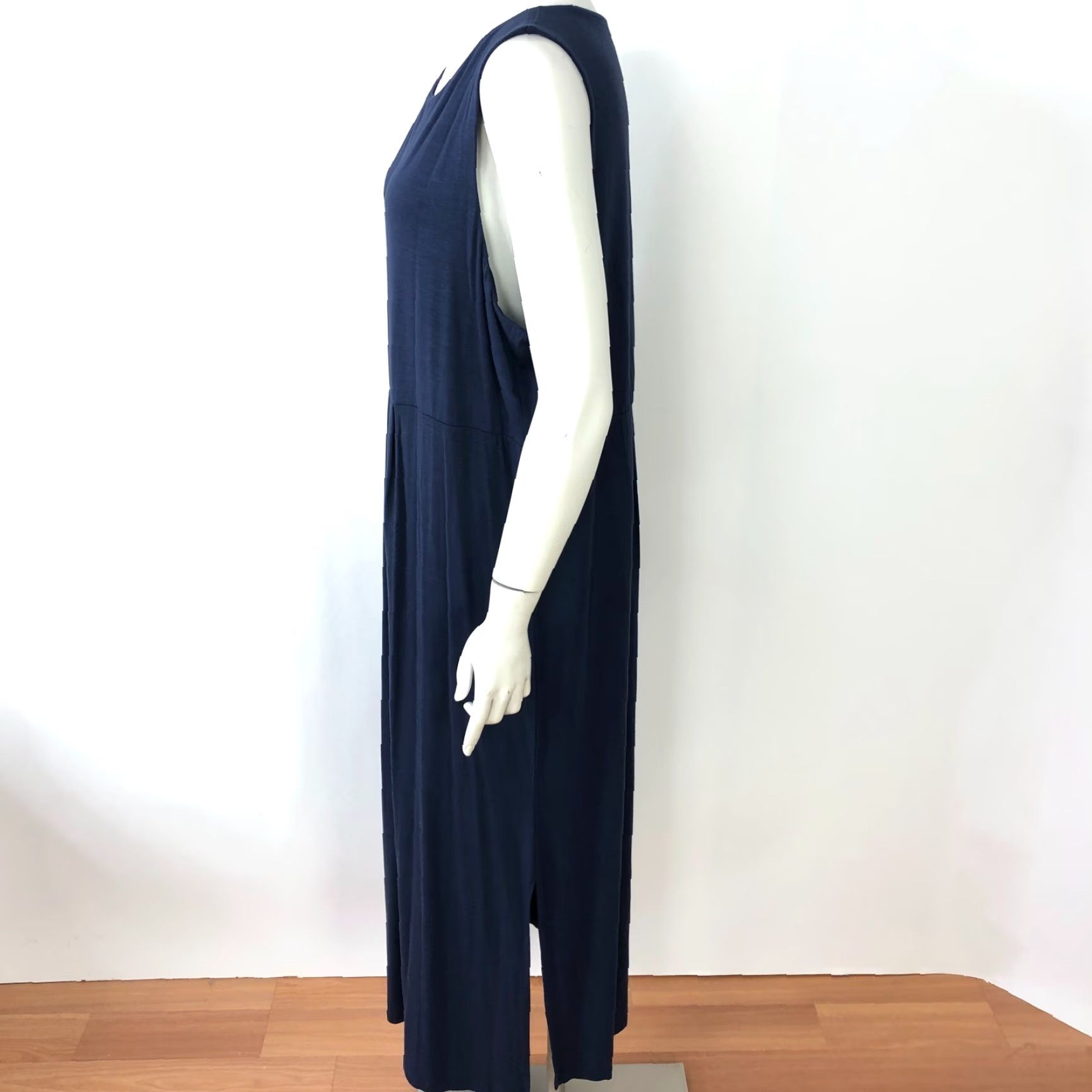 J. Jill J. Jill XL Rayon Midi Calf Length Sleeveless Tank Dress Blue Size XL / US 12-14 / IT 48-50 - 3 Thumbnail