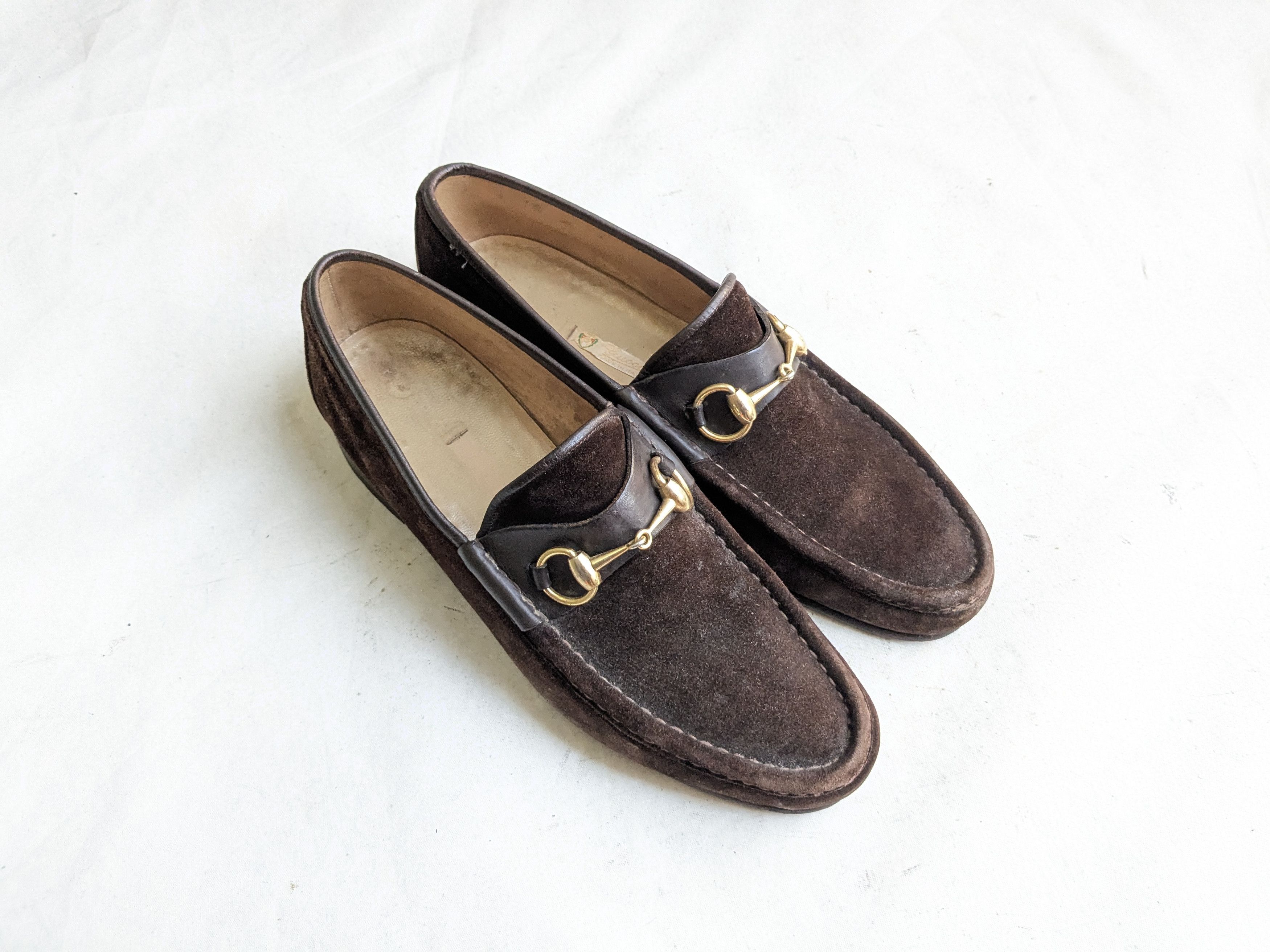Gucci Gucci Horsebit Loafers Brown Suede Leather 10.5  display picture 1