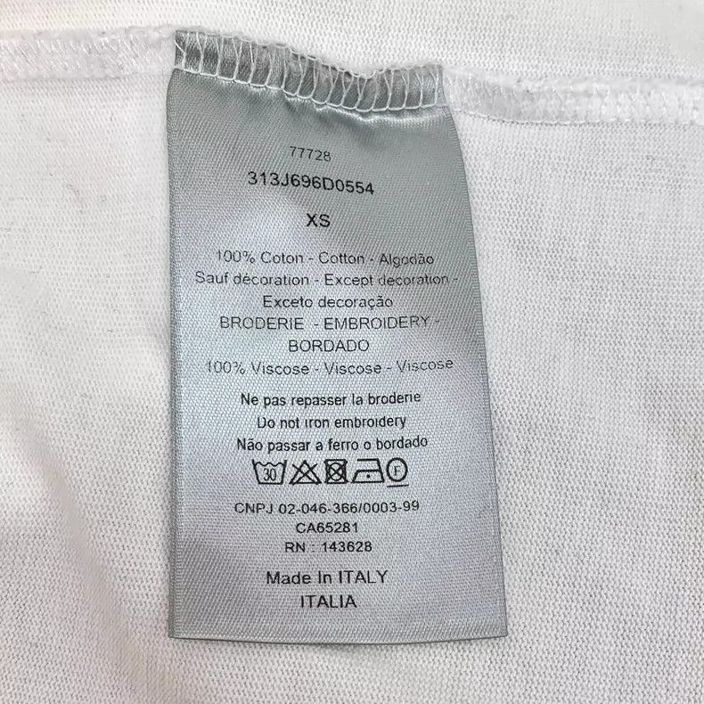 Dior Dior White CD embroidered diamond printed cotton round-neck Size US XS / EU 42 / 0 - 6 Thumbnail