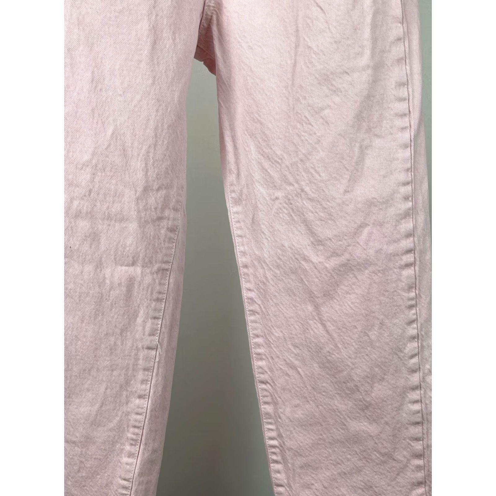 Zara Zara Jeans Womens 32 Pink Straight Leg High Rise Denim pants Made in Turkey Size 24" / US 00 / IT 34 - 3 Thumbnail