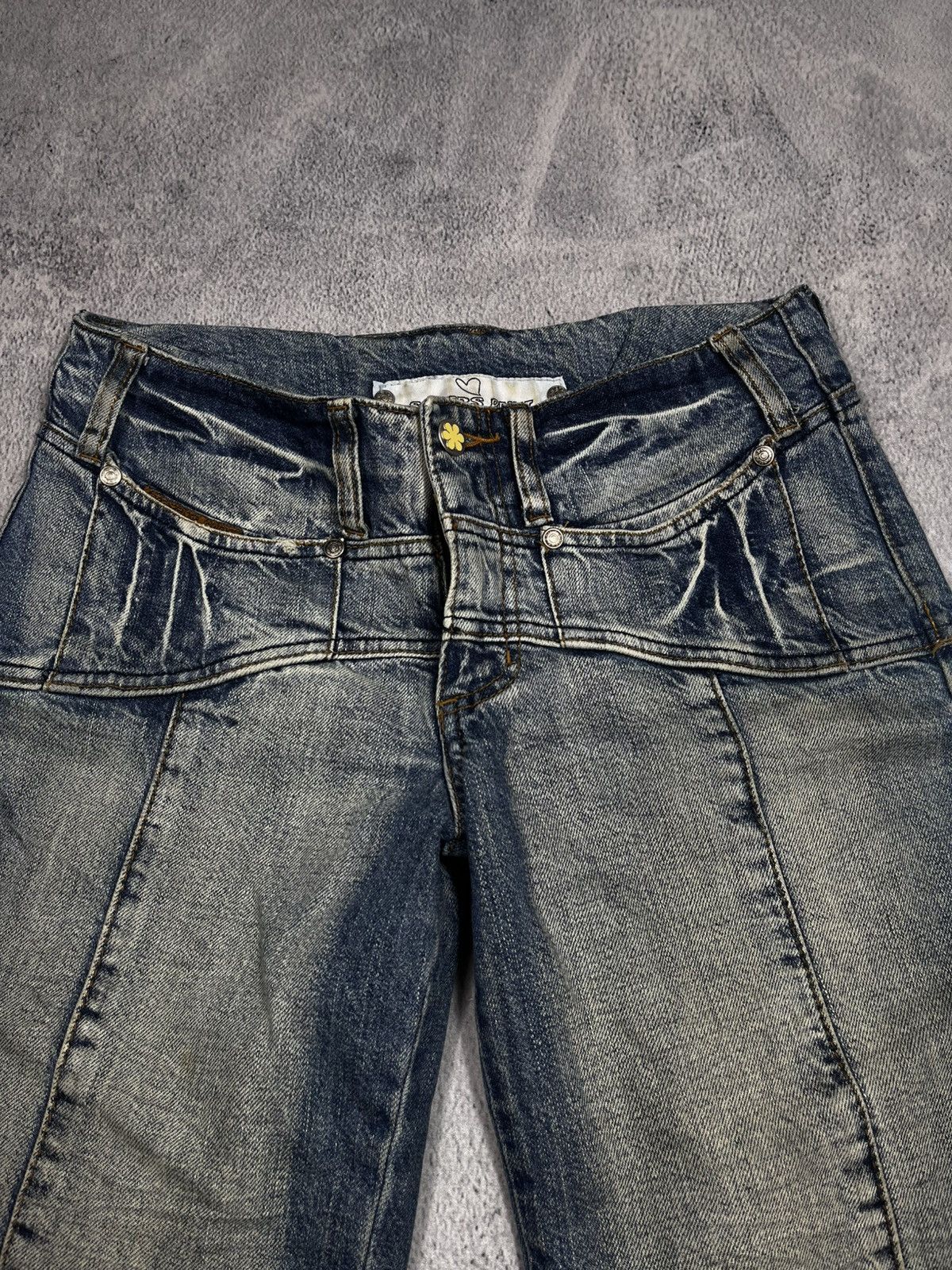 Japanese Brand × Vintage Vintage Y2K wide faded denim jeans 00s style XS Size 27" / US 4 / IT 40 - 3 Thumbnail