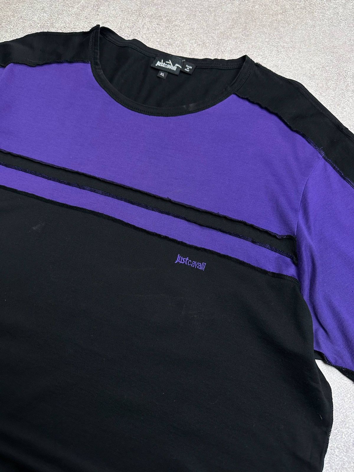 Just Cavalli Vintage Just Cavalli Spellout Purple T-shirt Rare XL Size US XL / EU 56 / 4 - 3 Thumbnail