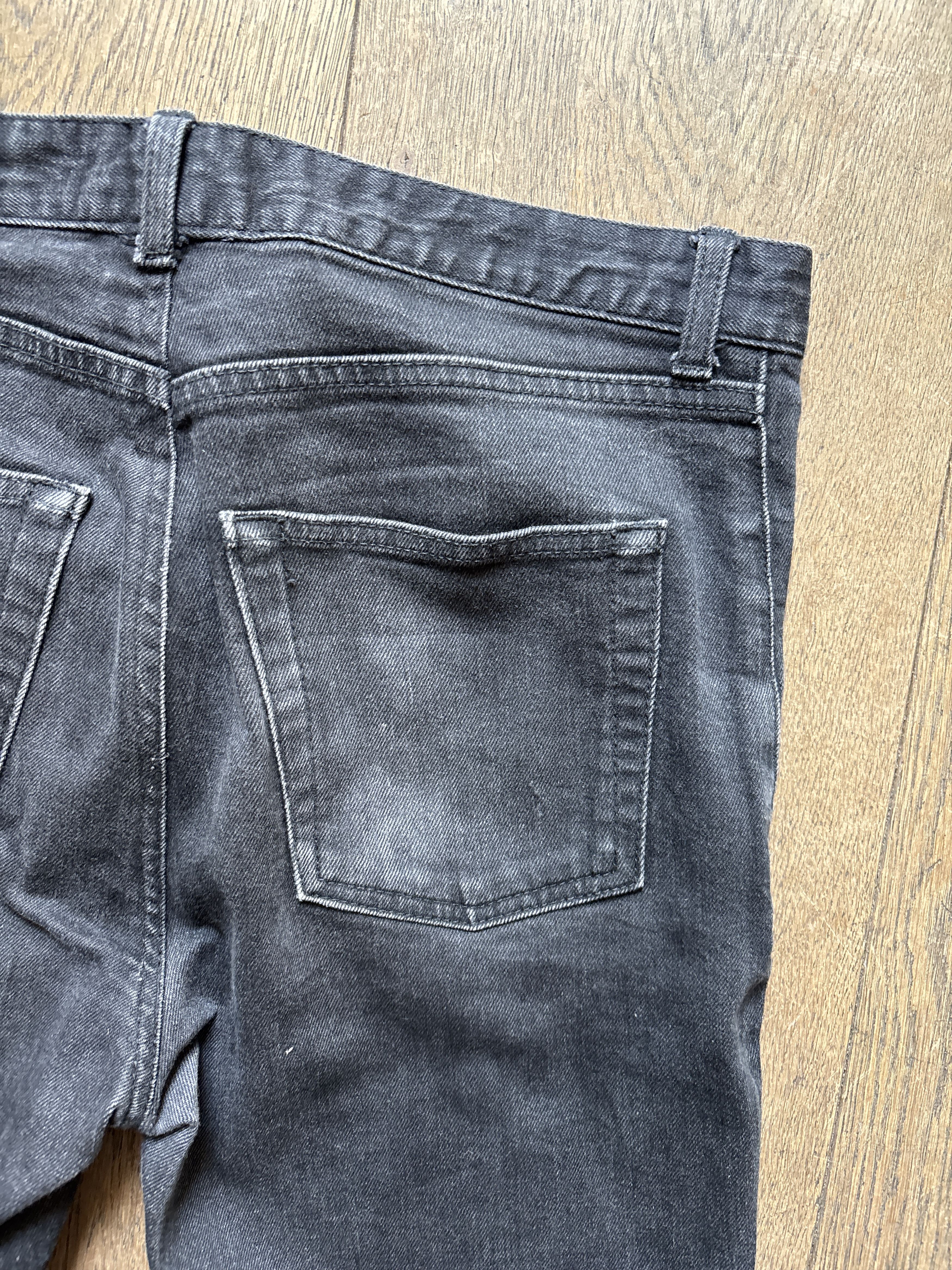 Saint Laurent Paris D14 Distressed Black Japanese Denim Size US 29 - 14 Thumbnail