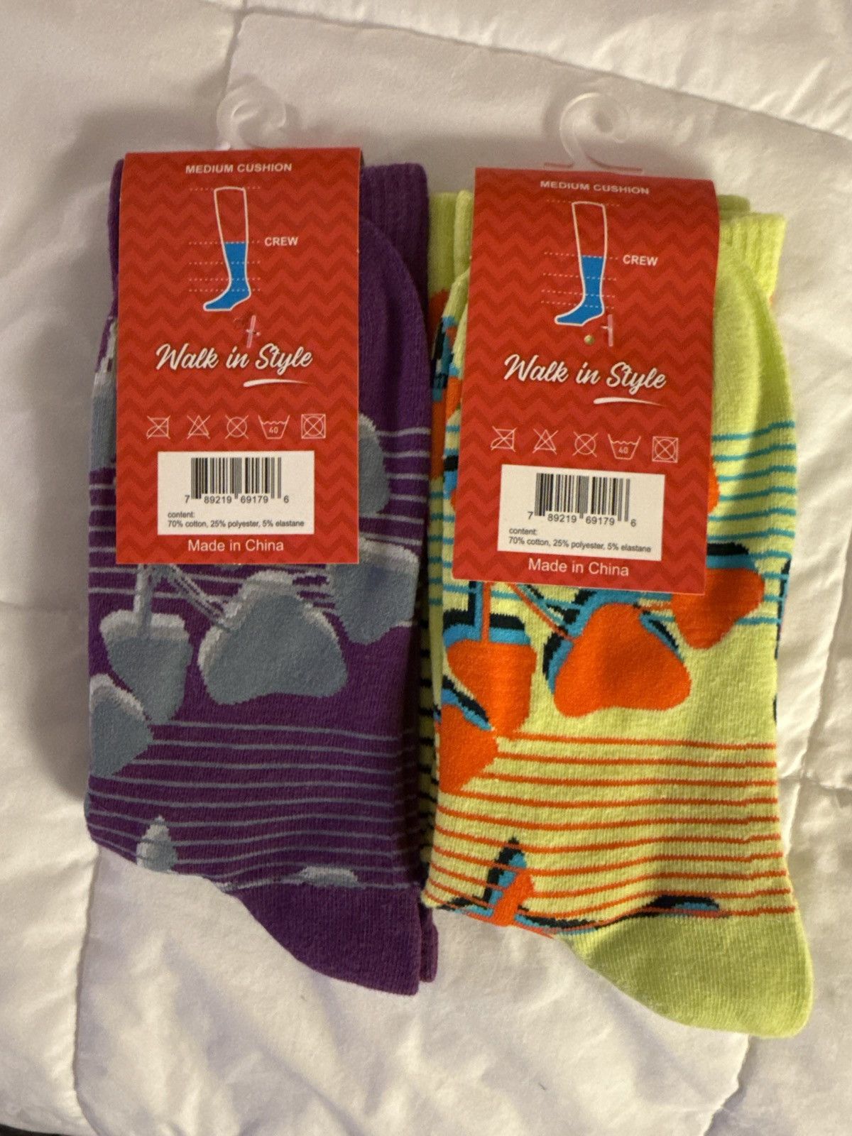Other 2 pair of SILLIES SOCKS! “Shroom-a-Delic” design, crew, NEW! Size ONE SIZE - 3 Thumbnail