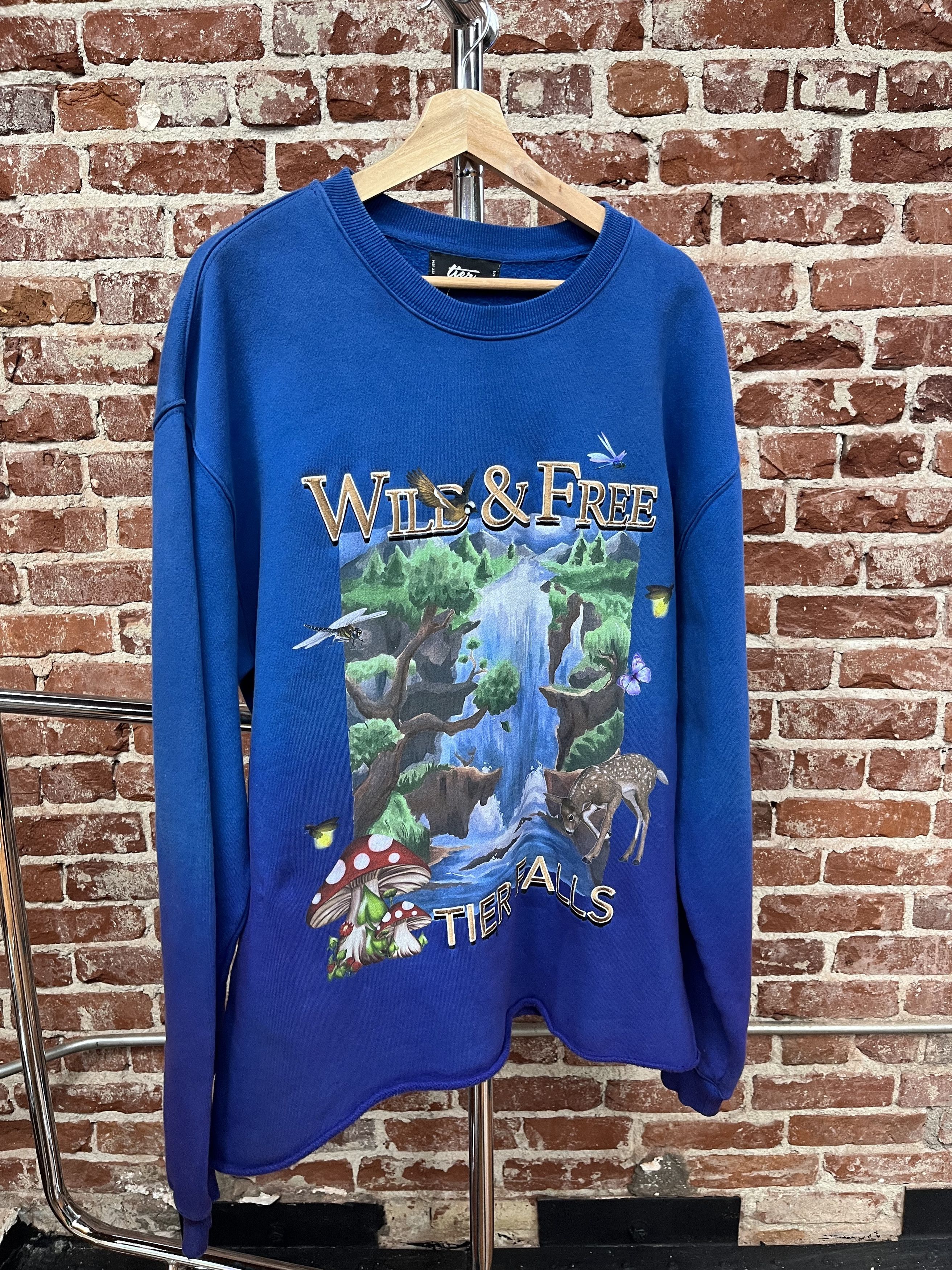 image of New York Tier Nyc Wild & Free Sweatshirt in Blue, Men's (Size 2XL)