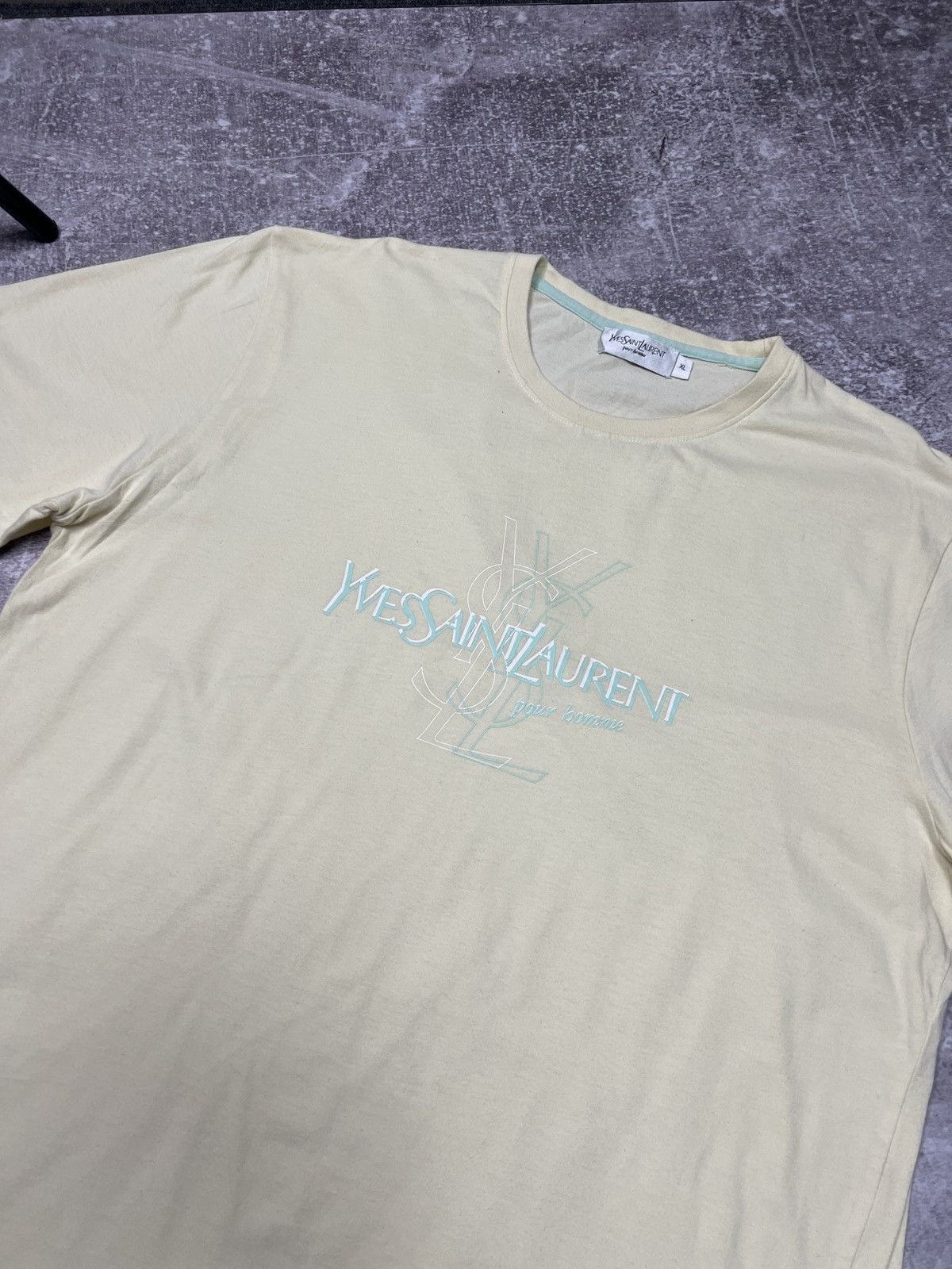 Yves Saint Laurent Vintage Yves Saint Laurent T-Shirt Big Logo YSL Y2K Size US XL / EU 56 / 4 - 2 Thumbnail