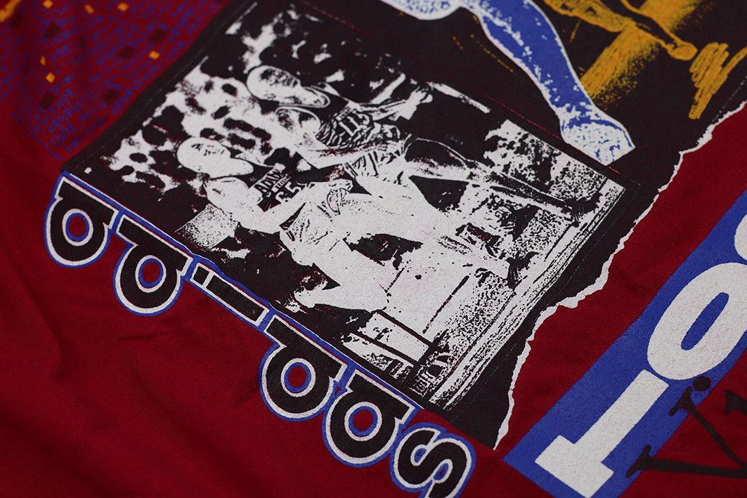 Adidas × Vintage Vintage 90s Adidas T-Shirt – Red Trefoil Running Graphic Tee Size US XL / EU 56 / 4 - 9 Thumbnail