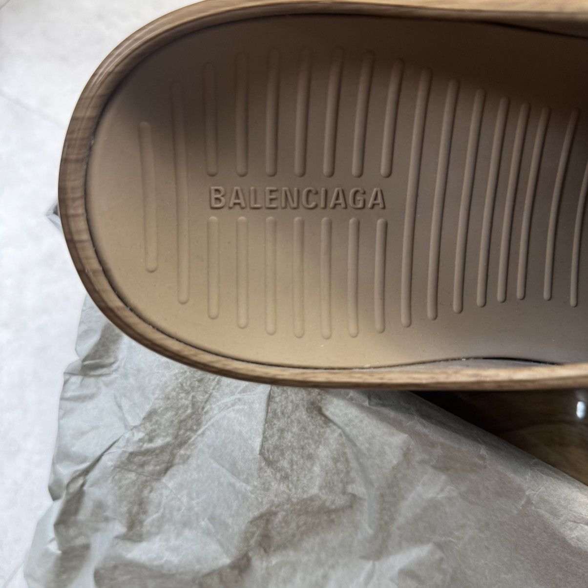 Balenciaga Balenciaga Beige Wood Technoclog Size US 7.5 / EU 40-41 - 7 Thumbnail