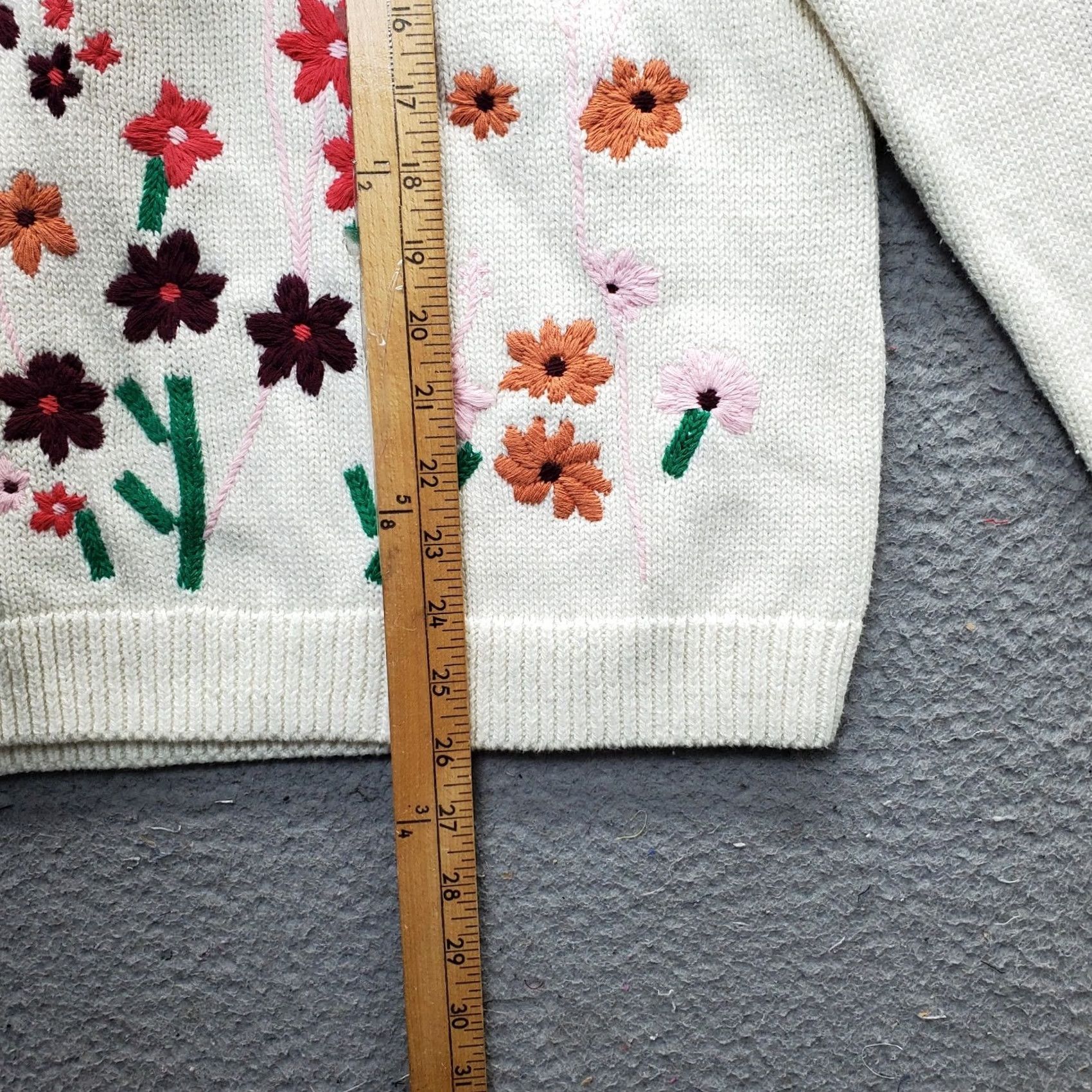 Talbots Talbots Sweater Womens Size PXL Multicolor Embroidered Floral Knit Mock Neck Casual Pullover Women Size PXL Size XL / US 12-14 / IT 48-50 - 3 Thumbnail