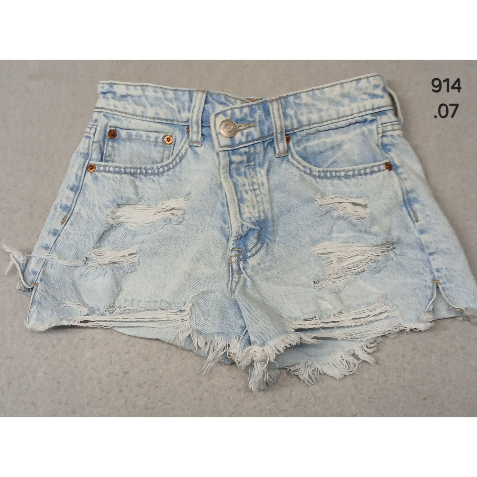 Aeropostale Aeropostle (000) Womens Vintage Mom Short Light Denim Shorts Size 24" / US 00 / IT 34 - 1 Thumbnail
