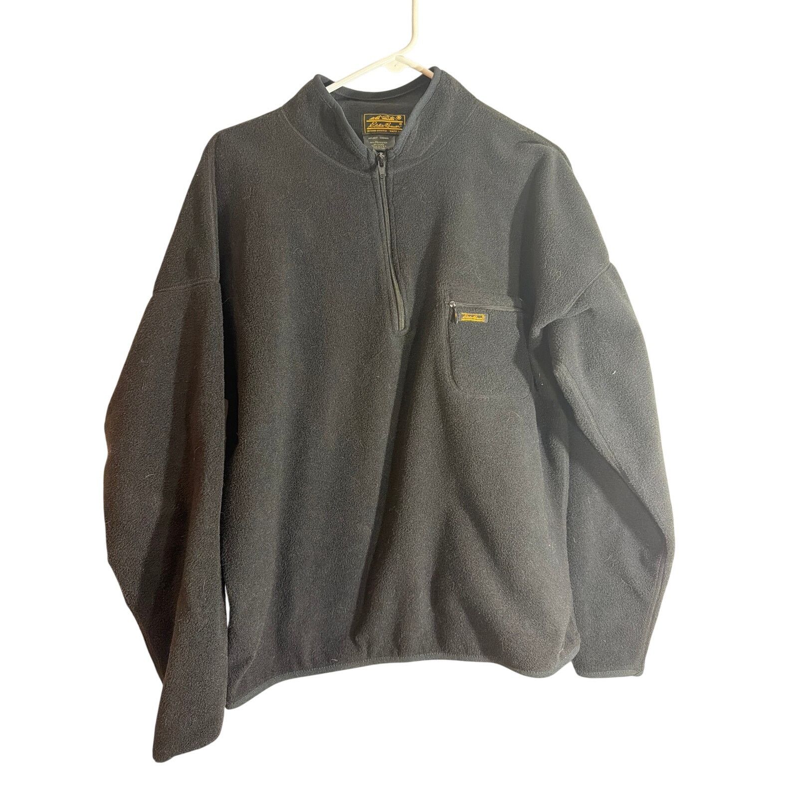 Eddie Bauer Eddie Bauer Sweater Mens XL Black Fleece Quarter Zip Pocket Size US XL / EU 56 / 4 - 1 Thumbnail