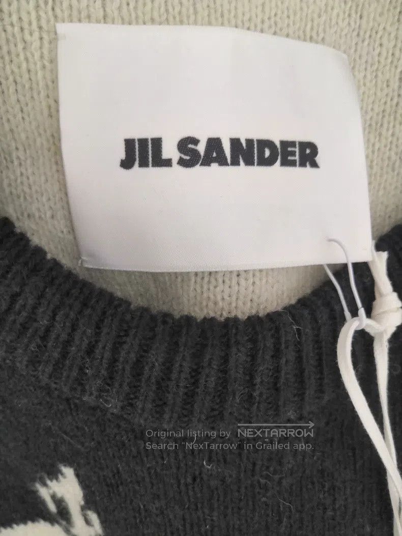 Jil Sander Jil Sander size 48 Crew neck sweater with black and white p Size US XXL / EU 58 / 5 - 2 Thumbnail