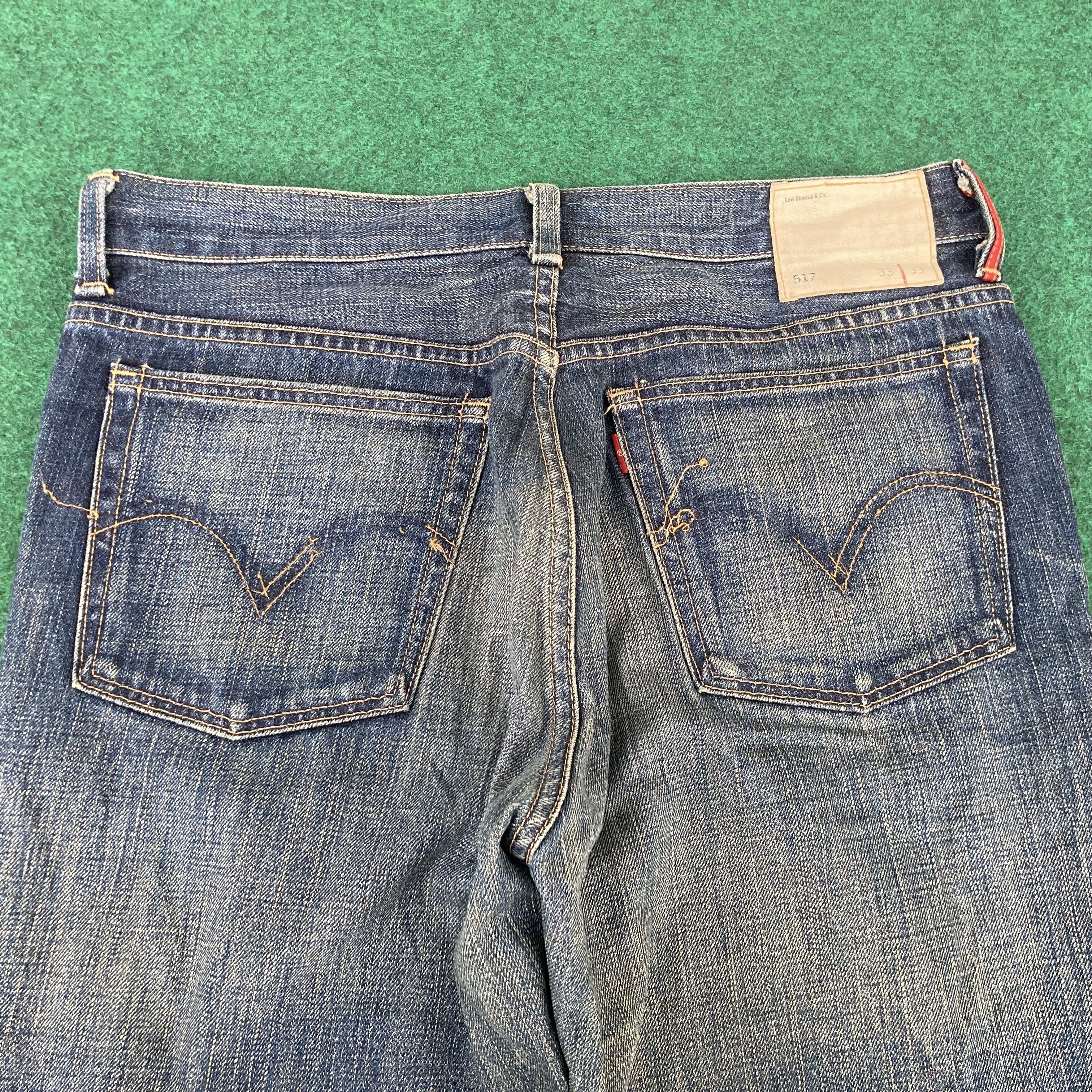 Levi's × Vintage 32x30.5 Vtg Levis 517 Denim Bootcut Faded Punk Grunge Jeans Size US 32 / EU 48 - 12 Thumbnail