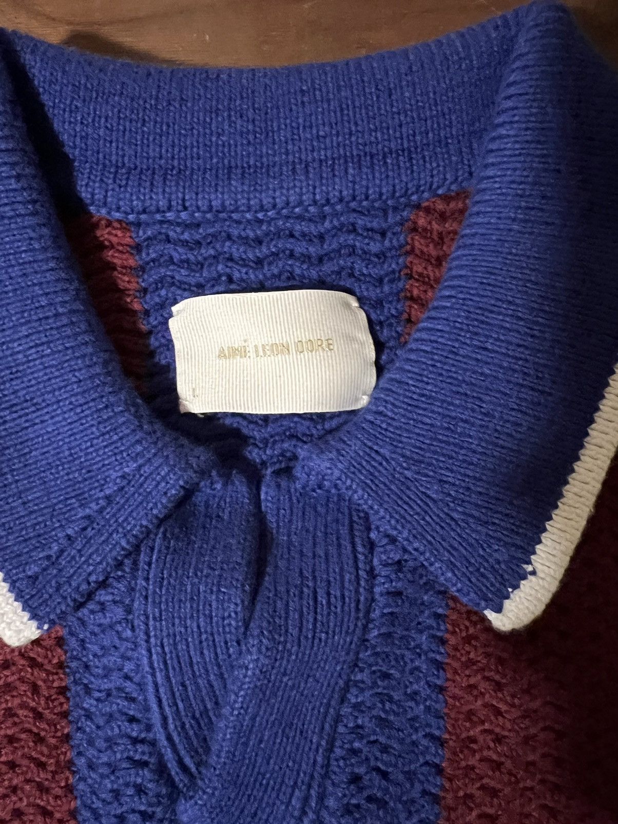 Aime Leon Dore Aime Leon Dore Knit Soccer Jersey Sweater Merlot/Royal Size US L / EU 52-54 / 3 - 3 Thumbnail