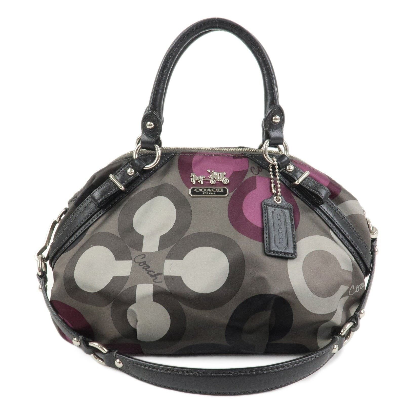 Coach Coach Signature C Print Nylon Shoulder Bag Gray Size ONE SIZE - 1 Thumbnail