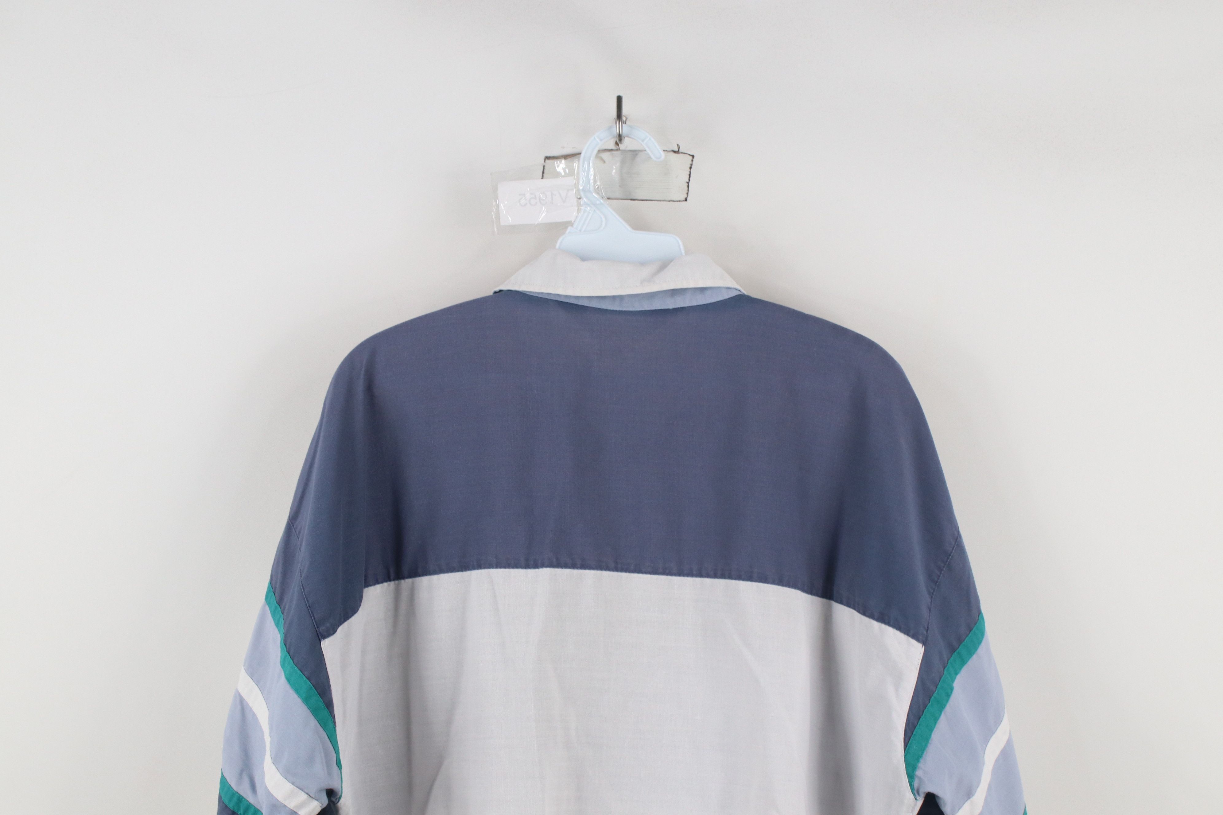 Vintage Vintage 90s Streetwear Block Collared Pullover Polo Shirt Size US L / EU 52-54 / 3 - 14 Thumbnail