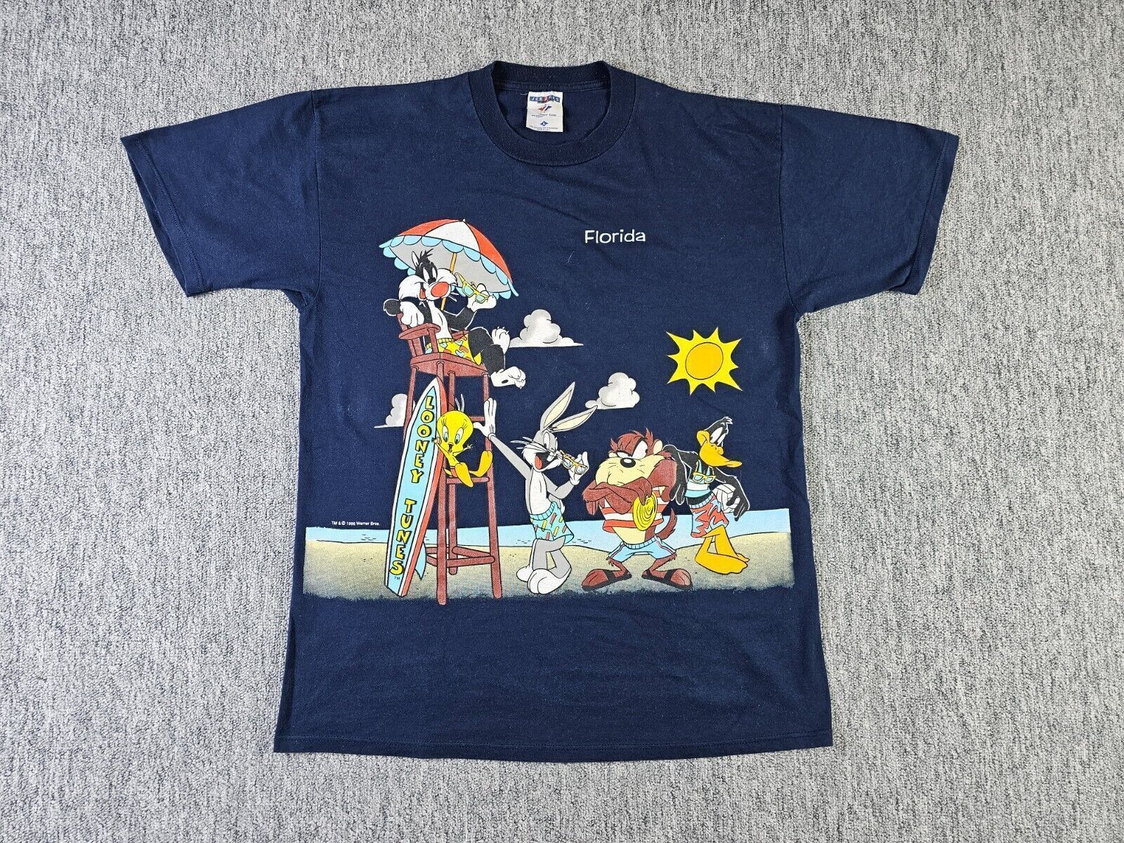 Jerzees 1996 Looney Tunes Florida T-Shirt Single Stitch USA L Size US L / EU 52-54 / 3 - 1 Thumbnail