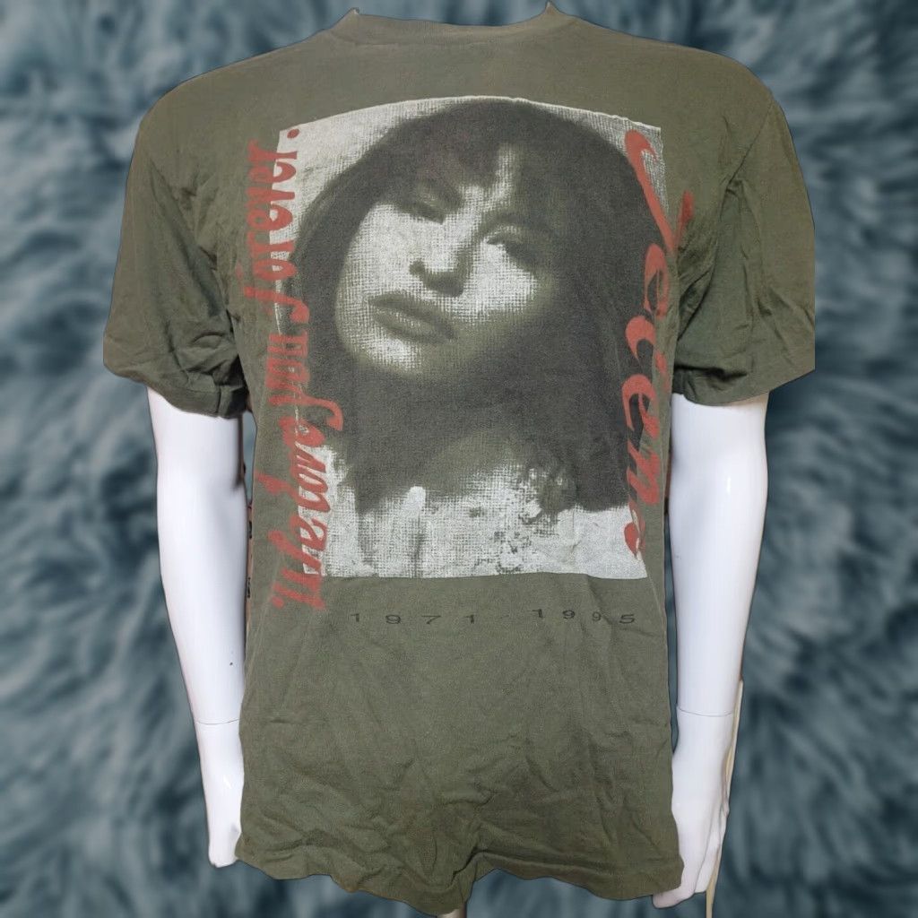 Vintage VTG Selena We Love You Forever Tribute Memorial T Shirt 90s Large Green Belton Cotton Crew Neck Short Sleeve Graphic Tee Men Men’s Size US L / EU 52-54 / 3 - 1 Thumbnail