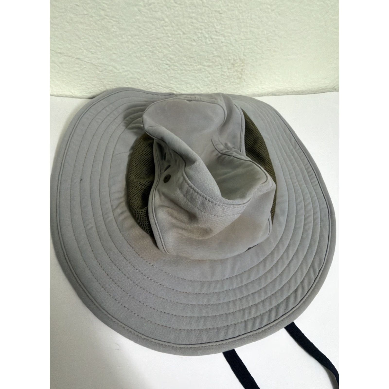 Vintage REI Gray Boonie Hat Fishing Hiking Coolmax Nylon Vented Size M Stains Men Size ONE SIZE - 4 Thumbnail