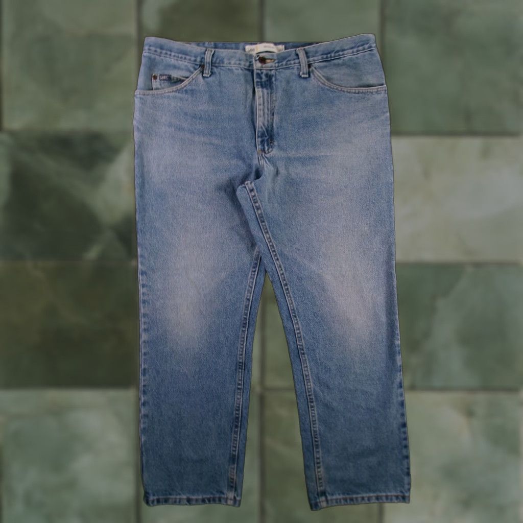 Lee Lee Jeans Men 40X29 Blue Straight Leg Regular Fit Medium Wash Workwear Cotton Vintage 80s 90s USA Logo 5-Pocket Inseam 29" Jeans Mens Size US 40 / EU 56 - 1 Thumbnail