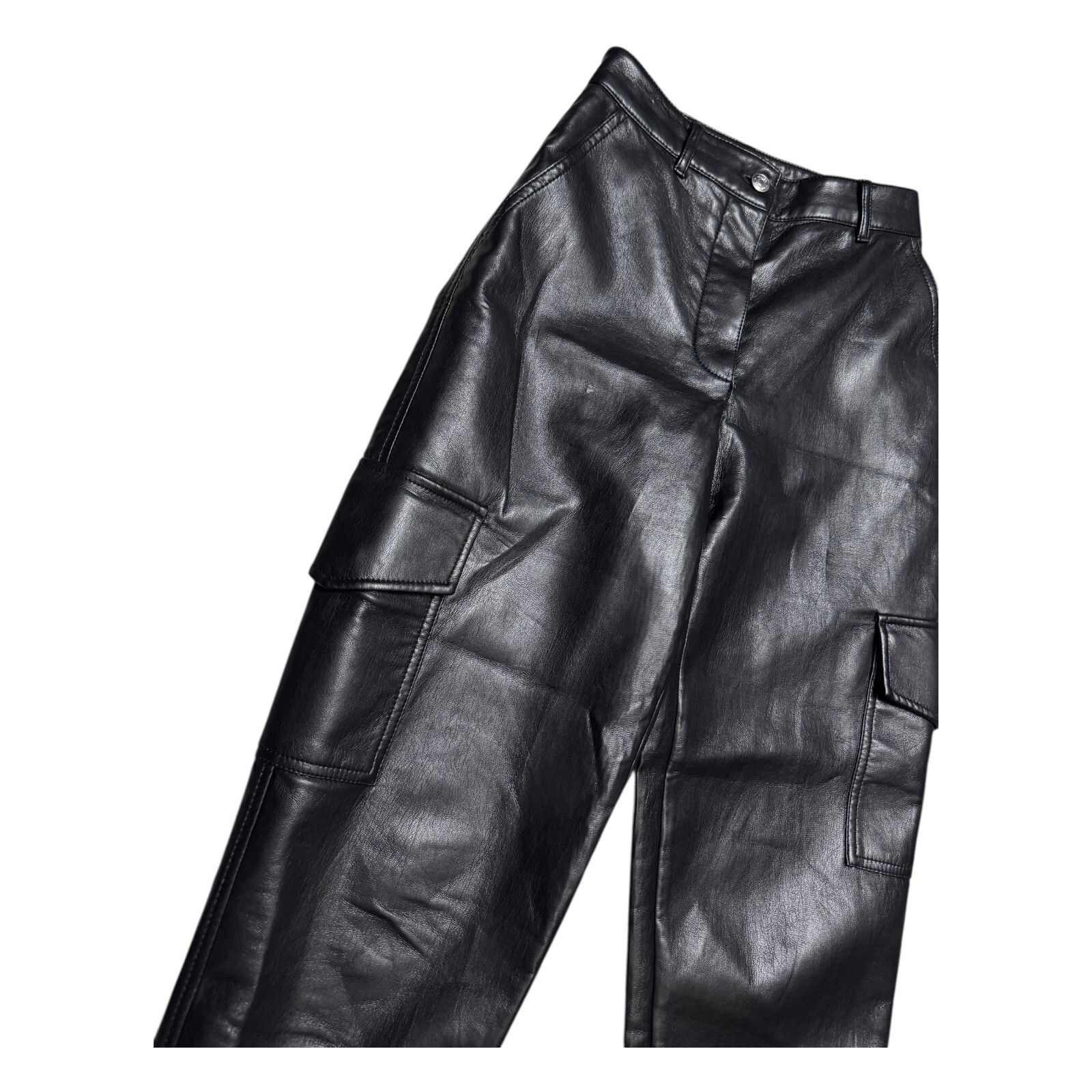 Aritzia WILFRED ARITZIA Faux Vegan Leather CARGO Casual Pants Size 0 Size 24" / US 00 / IT 34 - 4 Thumbnail