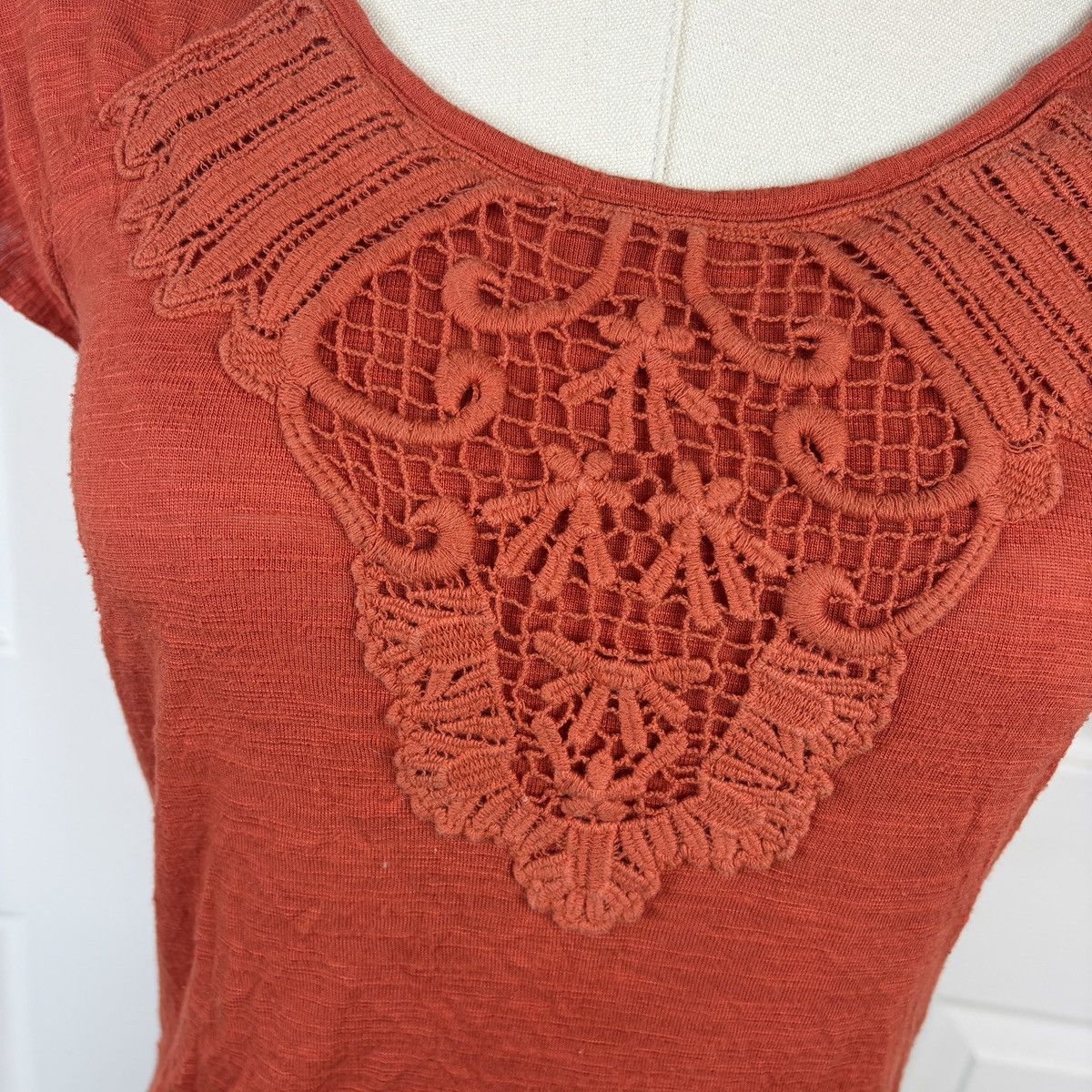 Other Cable and gauge orange crochet lace detail tee Size M / US 6-8 / IT 42-44 - 3 Thumbnail