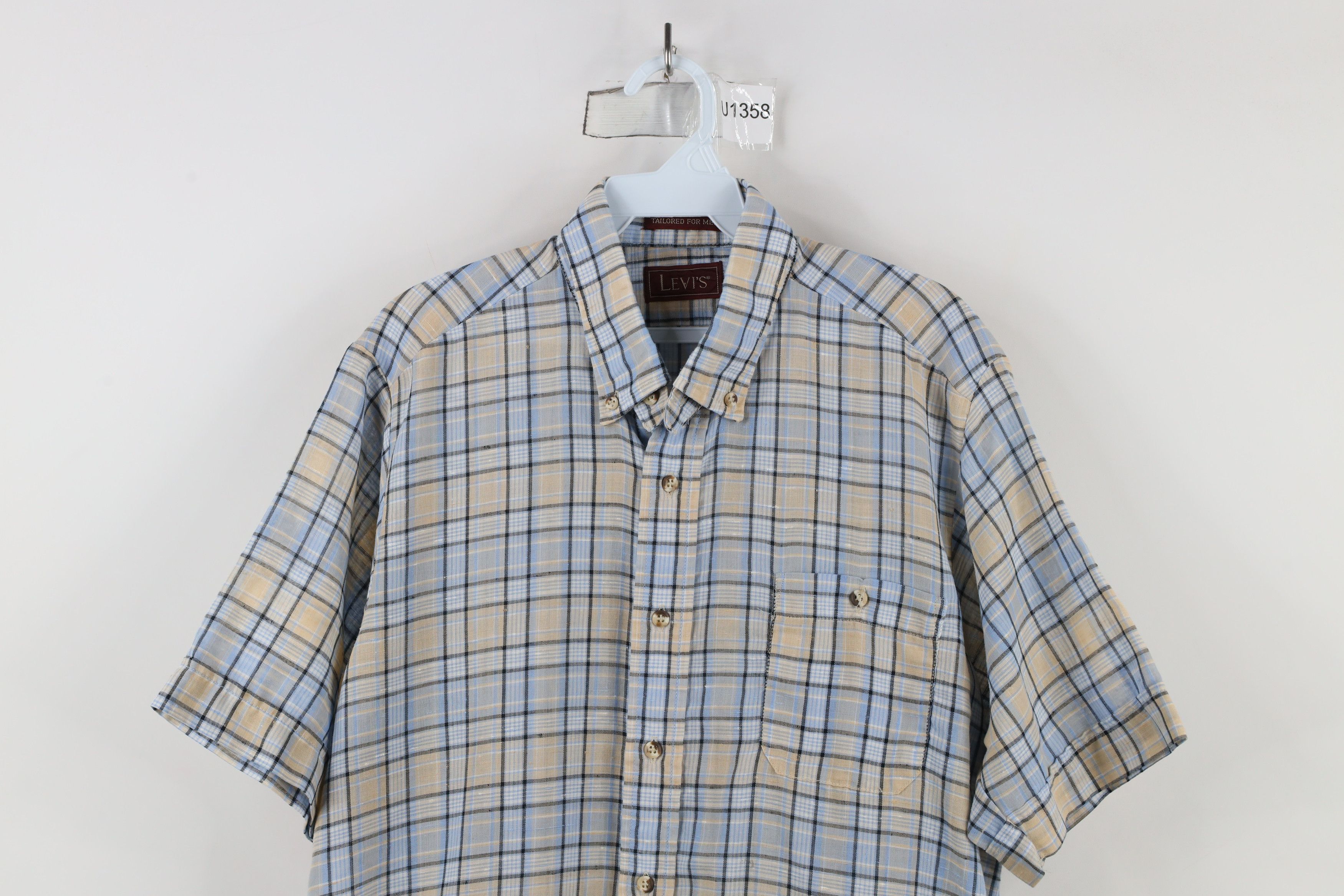 Levi's × Vintage Vintage 80s Levis Sheer Short Sleeve Button Down Shirt USA Size US L / EU 52-54 / 3 - 2 Thumbnail