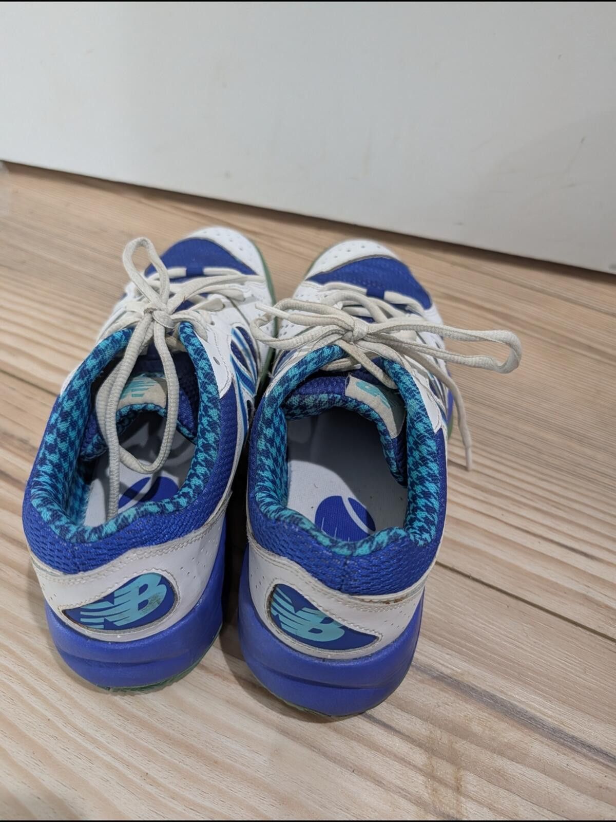 New Balance New Balance Blue & White Athletic Sneakers Size US 8 / IT 38 - 4 Thumbnail