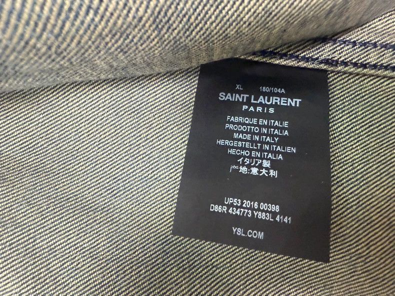 Saint Laurent Paris Saint Laurent Denim Jacket XL Size-2506 Size US XL / EU 56 / 4 - 5 Thumbnail
