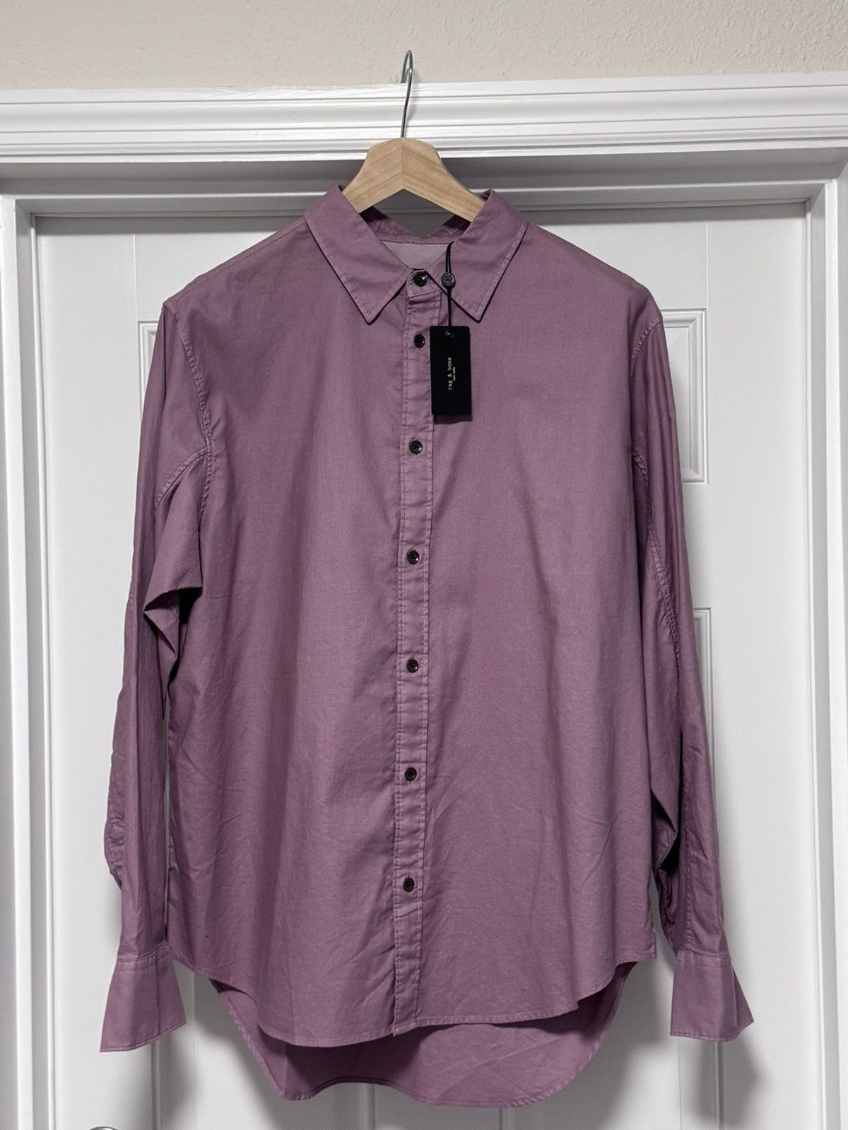 Rag & Bone NWT Rag & Bone Fit 2 Engineered Oxford Shirt XL Berry Pink Size US XL / EU 56 / 4 - 1 Thumbnail