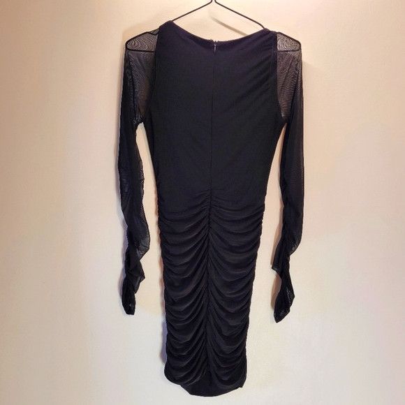 Other Tiger mist zira dress sheer long sleeve black midi dress - s Size S / US 4 / IT 40 - 5 Thumbnail