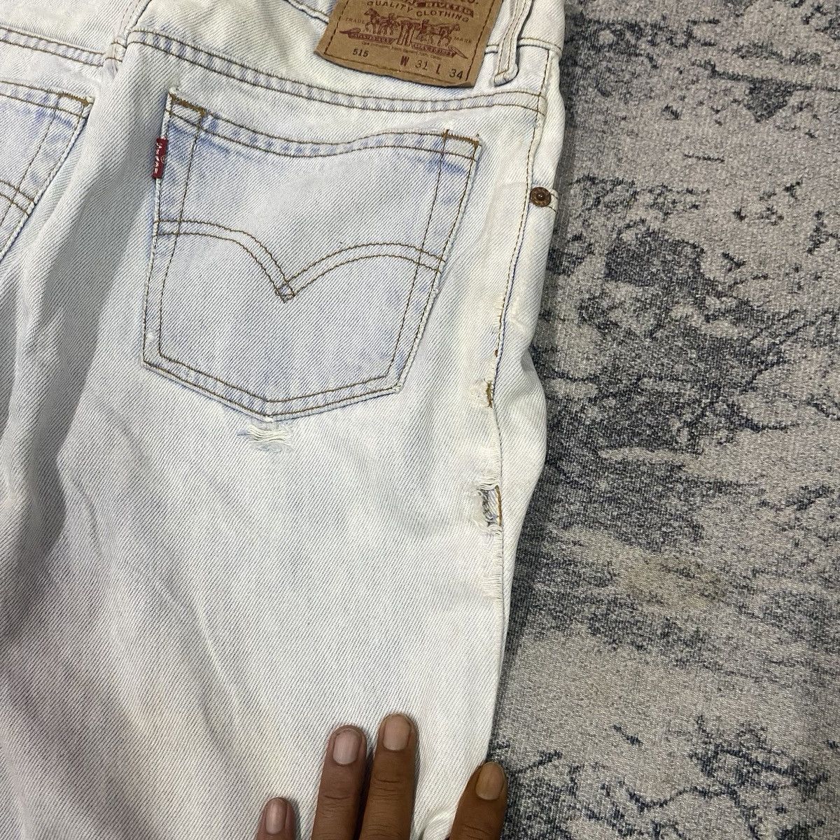Levi's Vintage 90s Levis 515 Stright Loose Light Washed Jeans Size US 29 - 8 Thumbnail