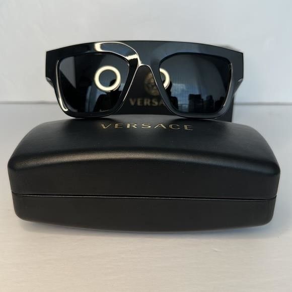Versace New Versace 4430U Sunglasses GB1/81 - Black - Polar Dark Gre Size ONE SIZE - 4 Thumbnail