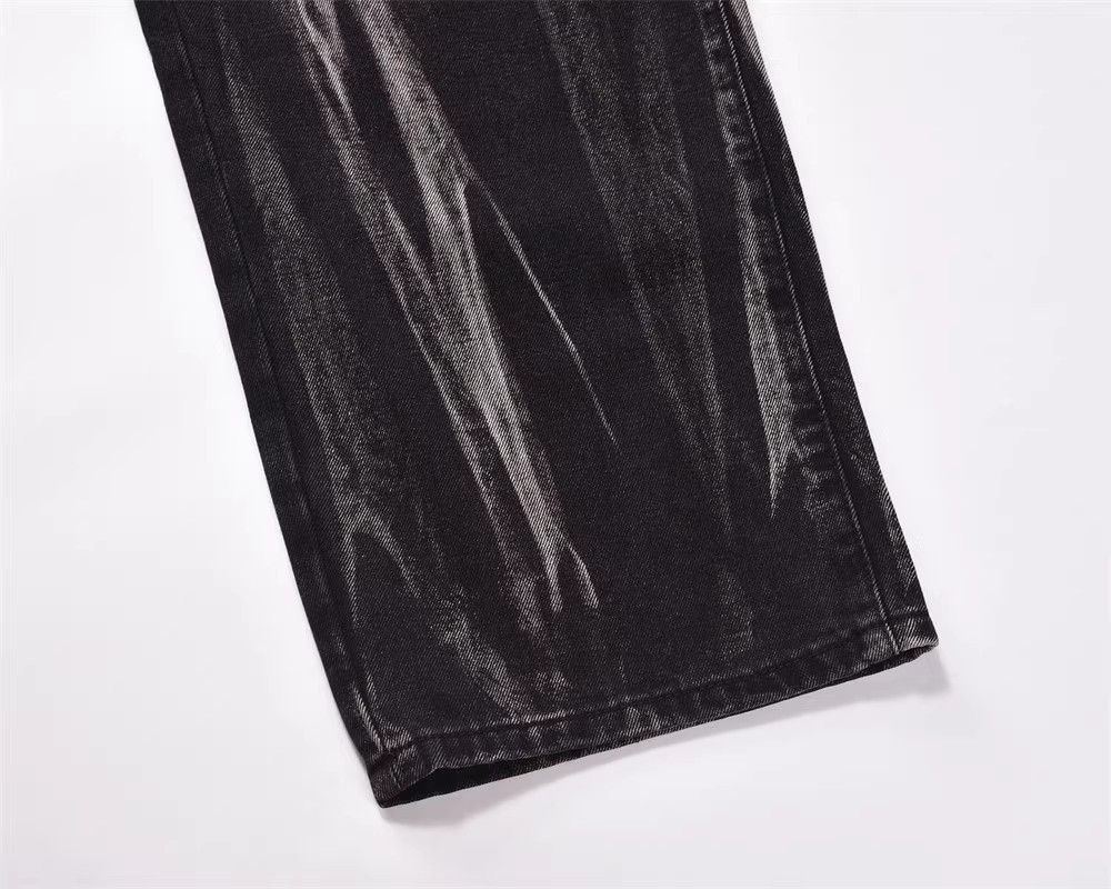 Japanese Brand × Jean Men's washed distressed tie-dyed straight jeans Size US 32 / EU 48 - 6 Thumbnail
