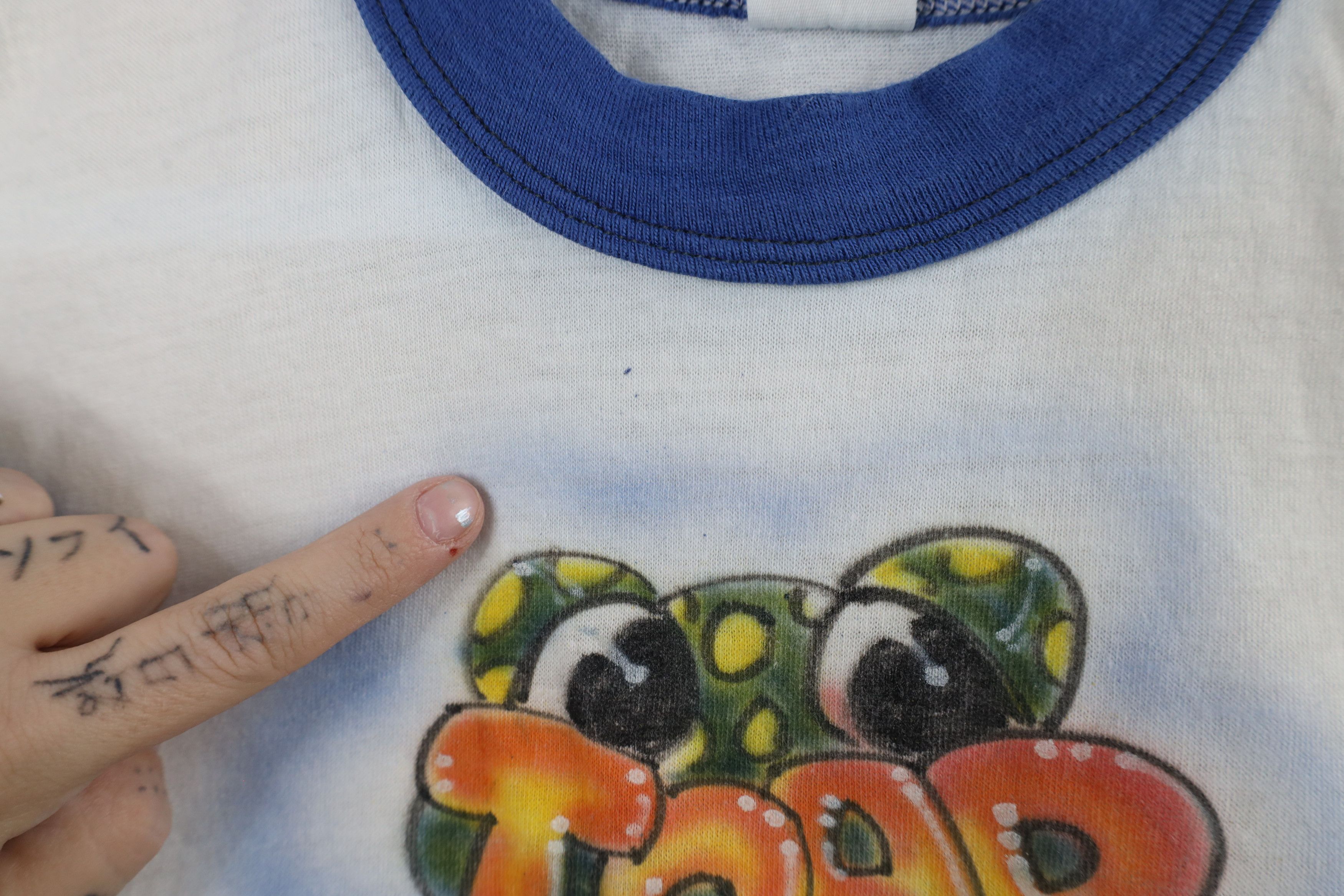 Vintage Vintage 70s Streetwear Toad Airbrushed Ringer T-Shirt USA Size S / US 4 / IT 40 - 5 Thumbnail