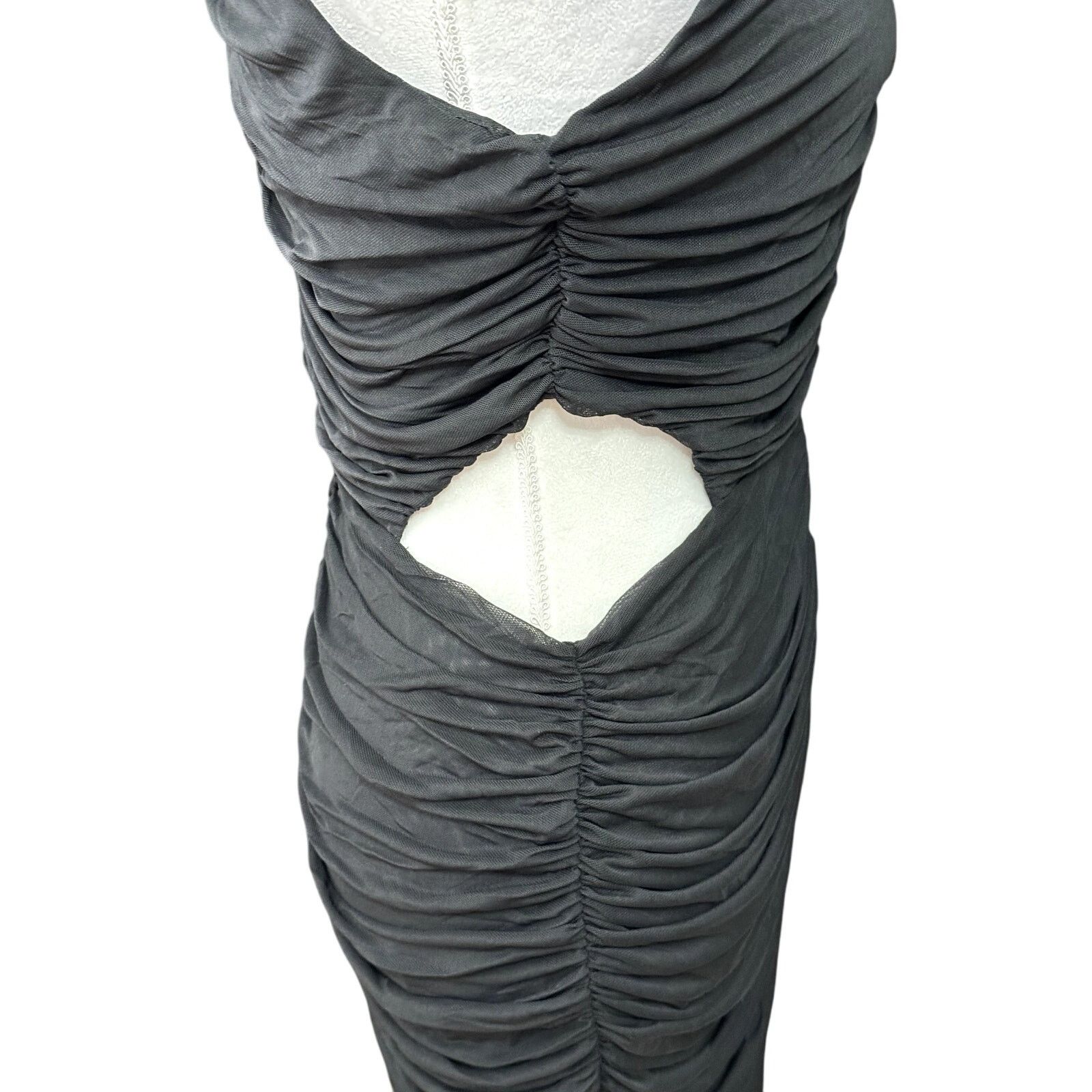 Other Royalty By Maluma Cut-Out Mini Dress Mesh Black Womens M NWT Size M / US 6-8 / IT 42-44 - 5 Thumbnail