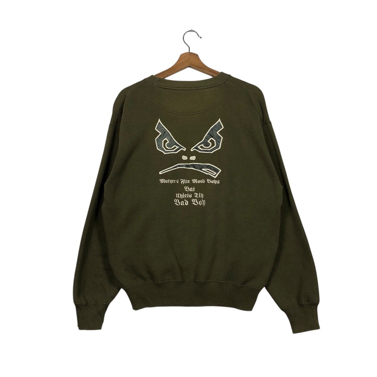 Japanese Brand 90s Bad Boy California Sweat Fade Olive Green Essential Size US M / EU 48-50 / 2 - 9 Thumbnail