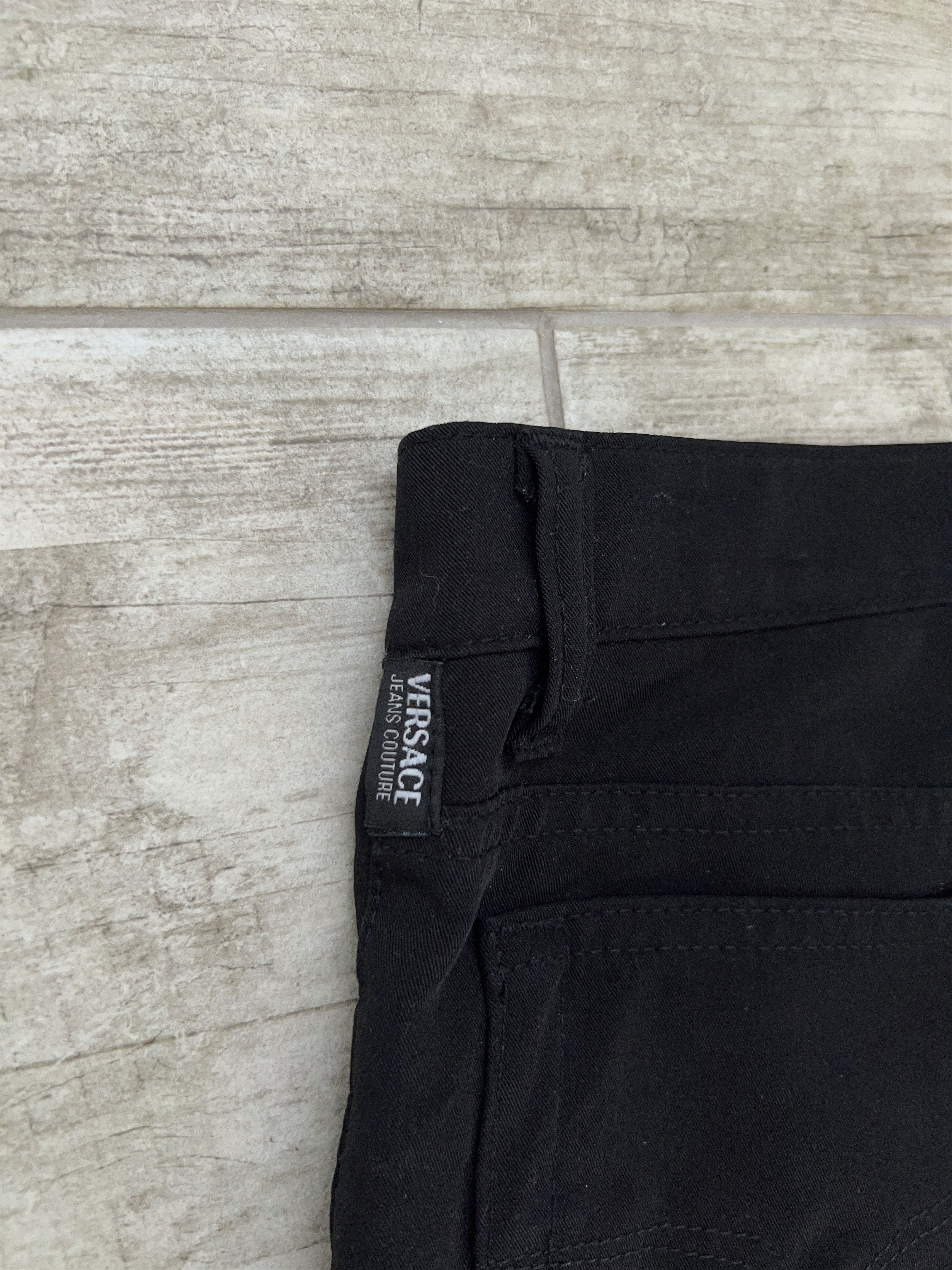 Versace × Versace Jeans Couture × Vintage Black Jeans Pants Trousers Polyester Size 30 44 Size 30" / US 8 / IT 44 - 5 Thumbnail
