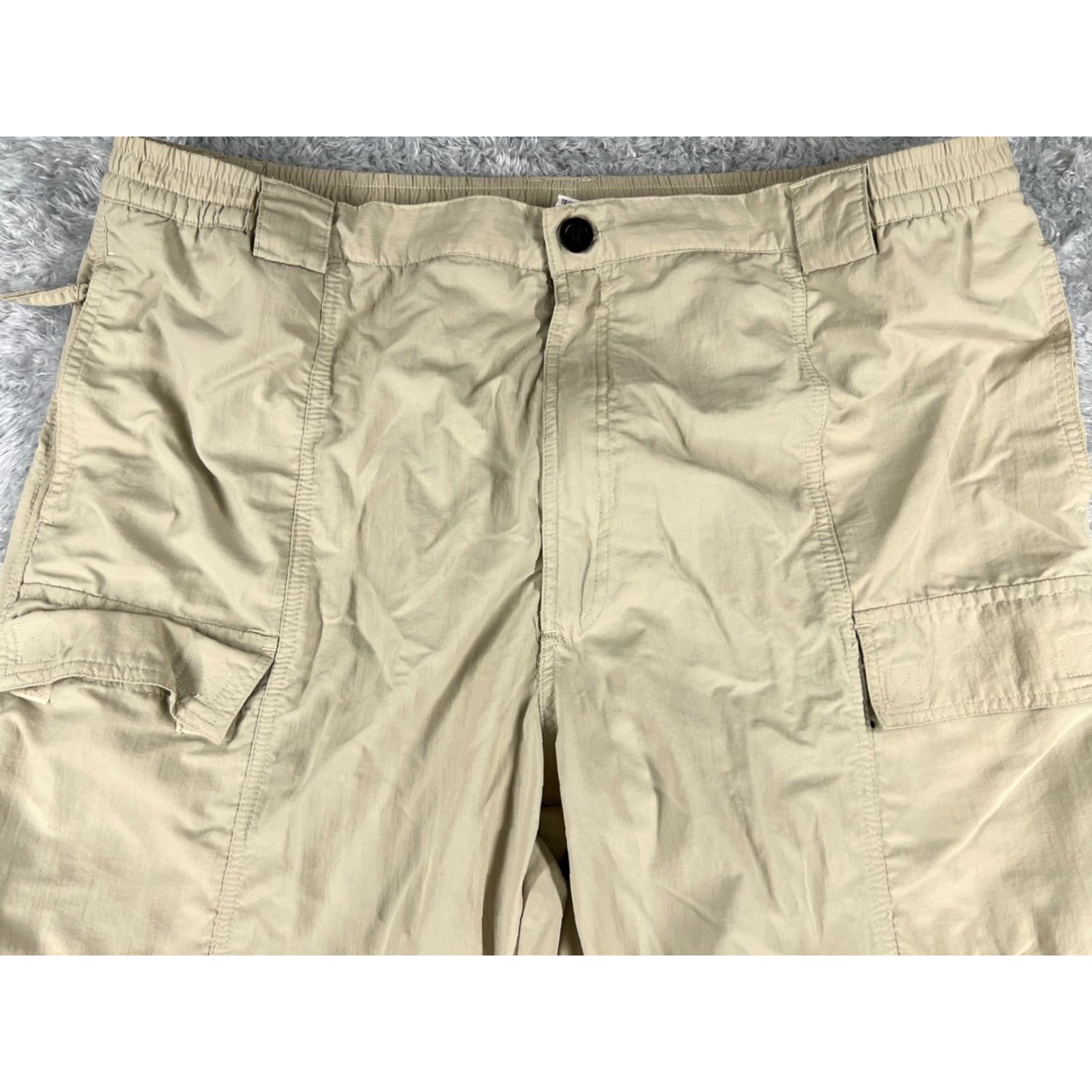 Bass Pro Shops Bass Pro Shops Pants Mens XL Beige Convertible Nylon Lined Hiking Cargo Straight Legkhakis Size US 36 / EU 52 - 4 Thumbnail
