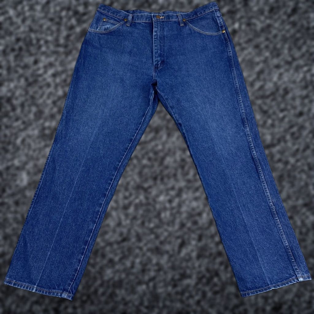 Wrangler VINTAGE Wrangler Jeans Mens 40x32 Blue Straight Denim Pants Made USA 31MWZDN FITS38x30 Size US 40 / EU 56 - 1 Thumbnail