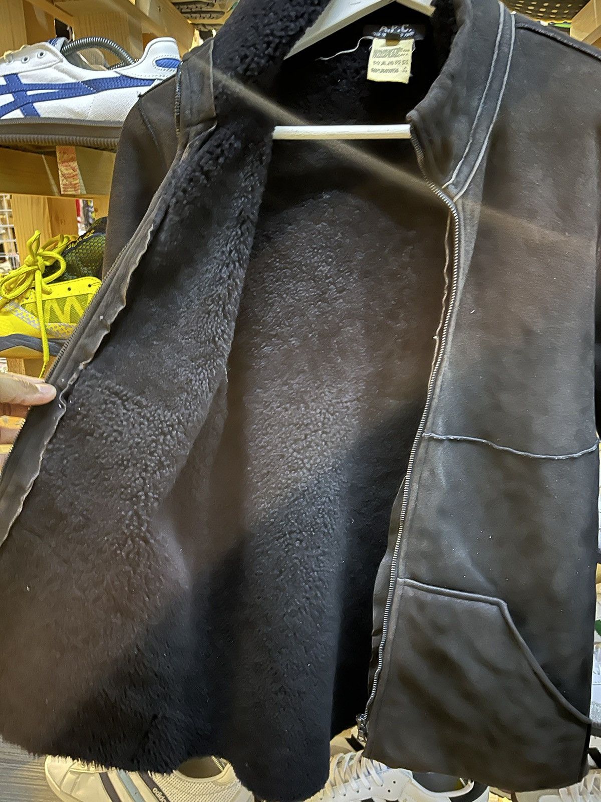 A.P.C. × Vintage A.P.C SUEDE LEATHER SHERPA JACKET MADE IN FRANCE Size M / US 6-8 / IT 42-44 - 6 Thumbnail