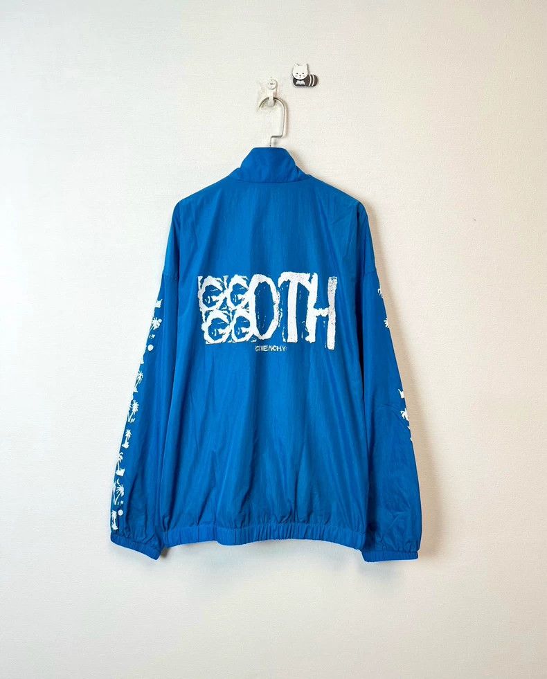 Givenchy Givenchy Blue Embroidered Logo Printed Pattern Zipper Jack Size US M / EU 48-50 / 2 - 2 Thumbnail