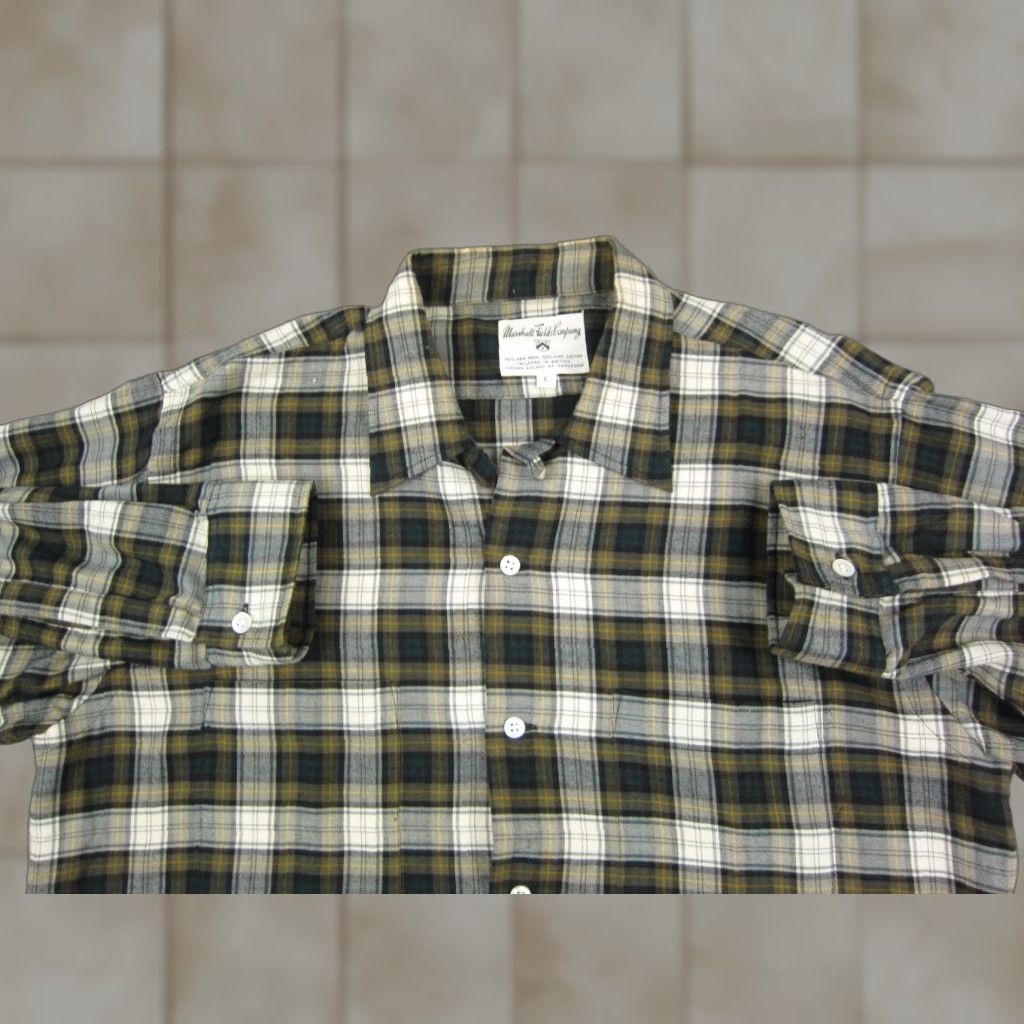Vintage VINTAGE Marshall Field & Company Shirt Mens Large Green Plaid Wool Flannel Button-Up 60s 60s Outdoor Pockets Mens Size US L / EU 52-54 / 3 - 1 Thumbnail