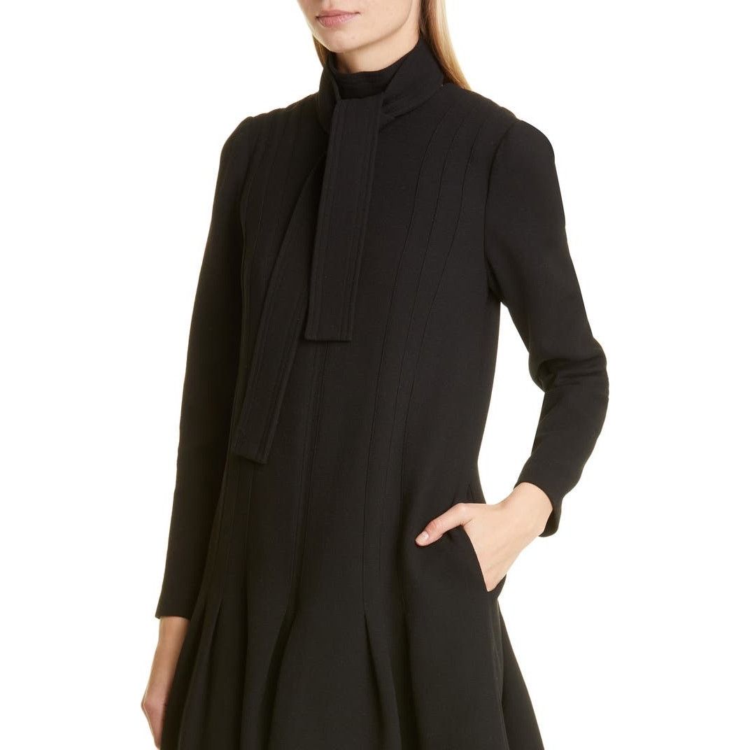 Lela Rose Lela Rose black long sleeve wool blend flounced dress size 0 Size XS / US 0-2 / IT 36-38 - 5 Thumbnail