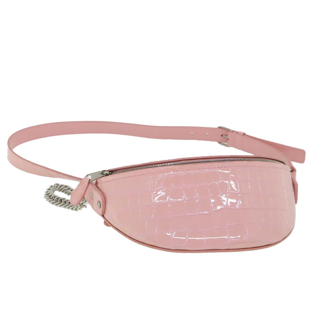 image of Balenciaga Croco Embossed Body Bag Leather Pink Auth 54195, Women's