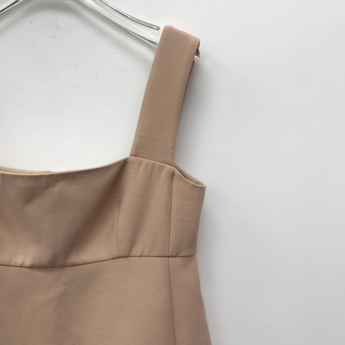 Dior Christian Dior Apricot Square Neck Wool Camisole Dress K26WX Size S / US 4 / IT 40 - 3 Thumbnail
