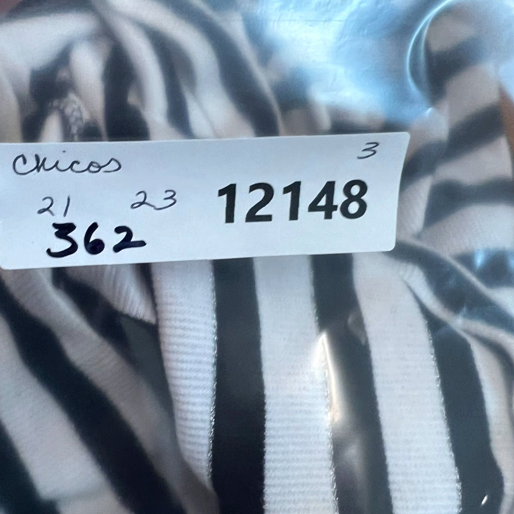 Vintage Chico's Tank Women Size 3 Black/White Striped Tank Top Size XS / US 0-2 / IT 36-38 - 5 Thumbnail