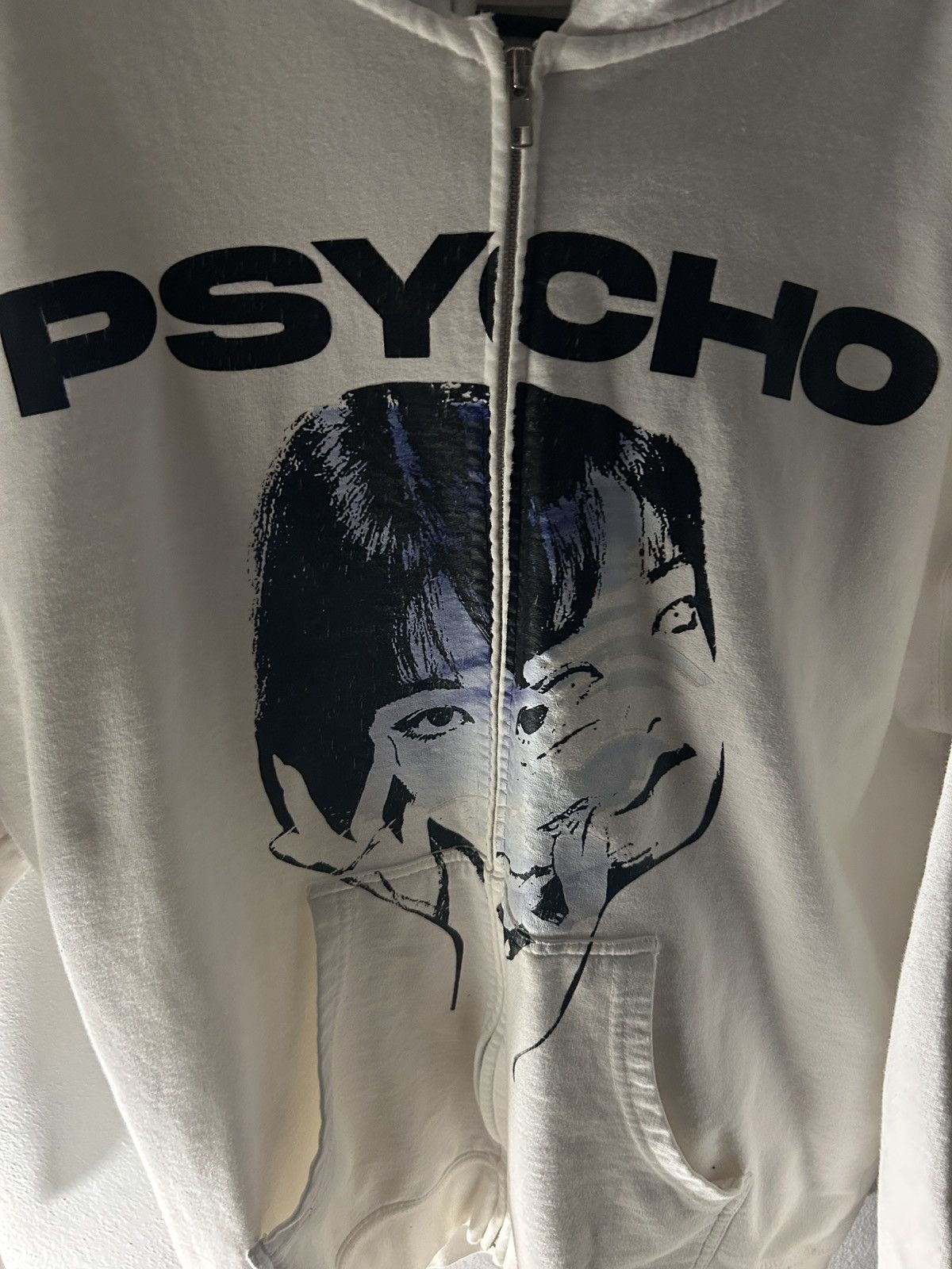 Japanese Brand White & Black Psycho hoodie Size US XL / EU 56 / 4 - 2 Thumbnail