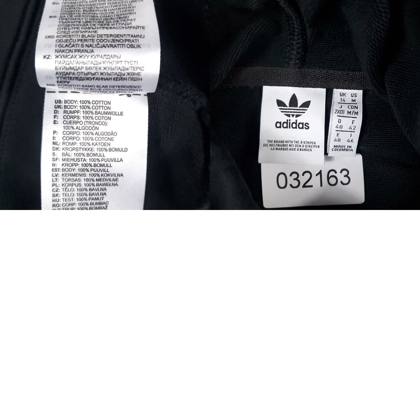 Adidas Adidas Pullover Hoodie Womens Medium Black Cotton Blend Long Sleeve Sweatshirt Size M / US 6-8 / IT 42-44 - 8 Thumbnail